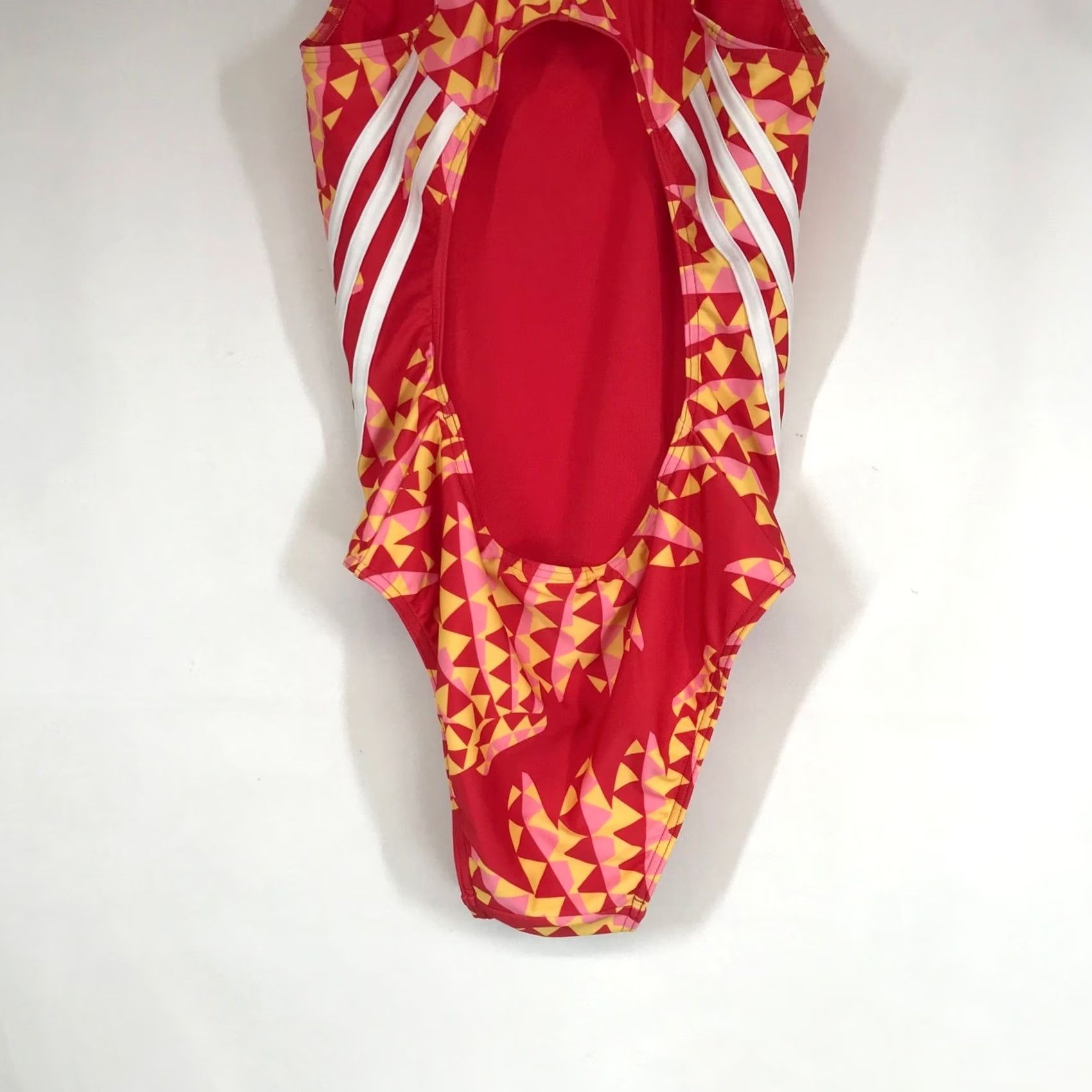 Adidas Adidas One Piece Womens Red Geometric FARM Rio 3-Stripes Size 6 Swimsuit (Multicolor) Womens Size ONE SIZE - 6 Thumbnail