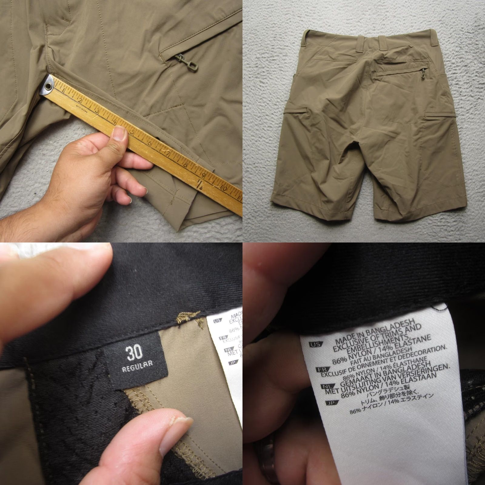 Vintage Beyond Clothing Shorts Mens 30 Regular Tactical Cargo Nylon Hiking Outdoor Beige Size US 30 / EU 46 - 8 Thumbnail