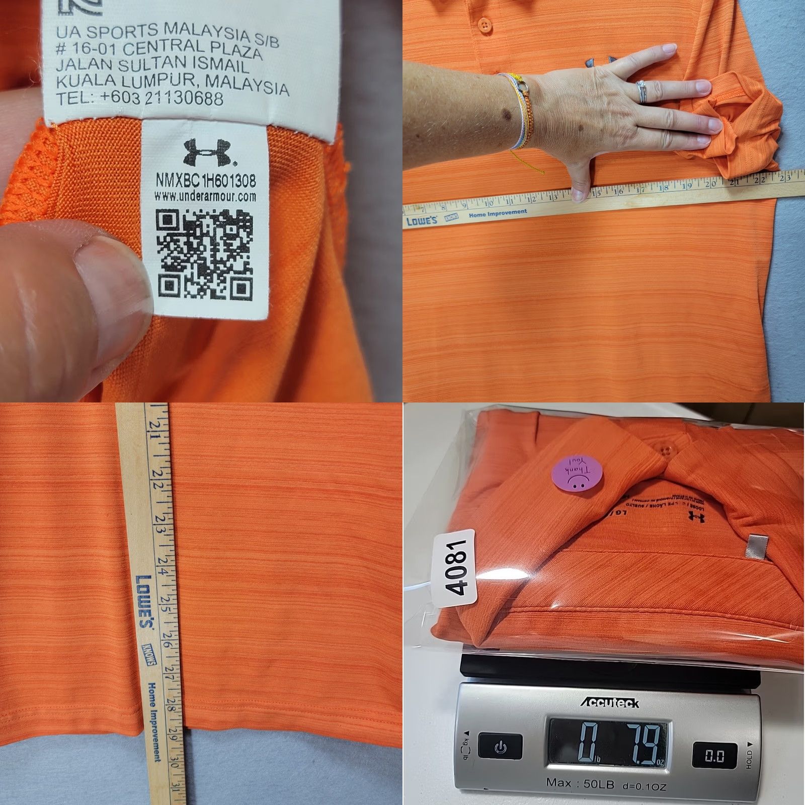 Under Armour Under armour Polo Shirt Mens L Orange Golf Performance Colorful Heat Gear Loose Size US L / EU 52-54 / 3 - 9 Thumbnail