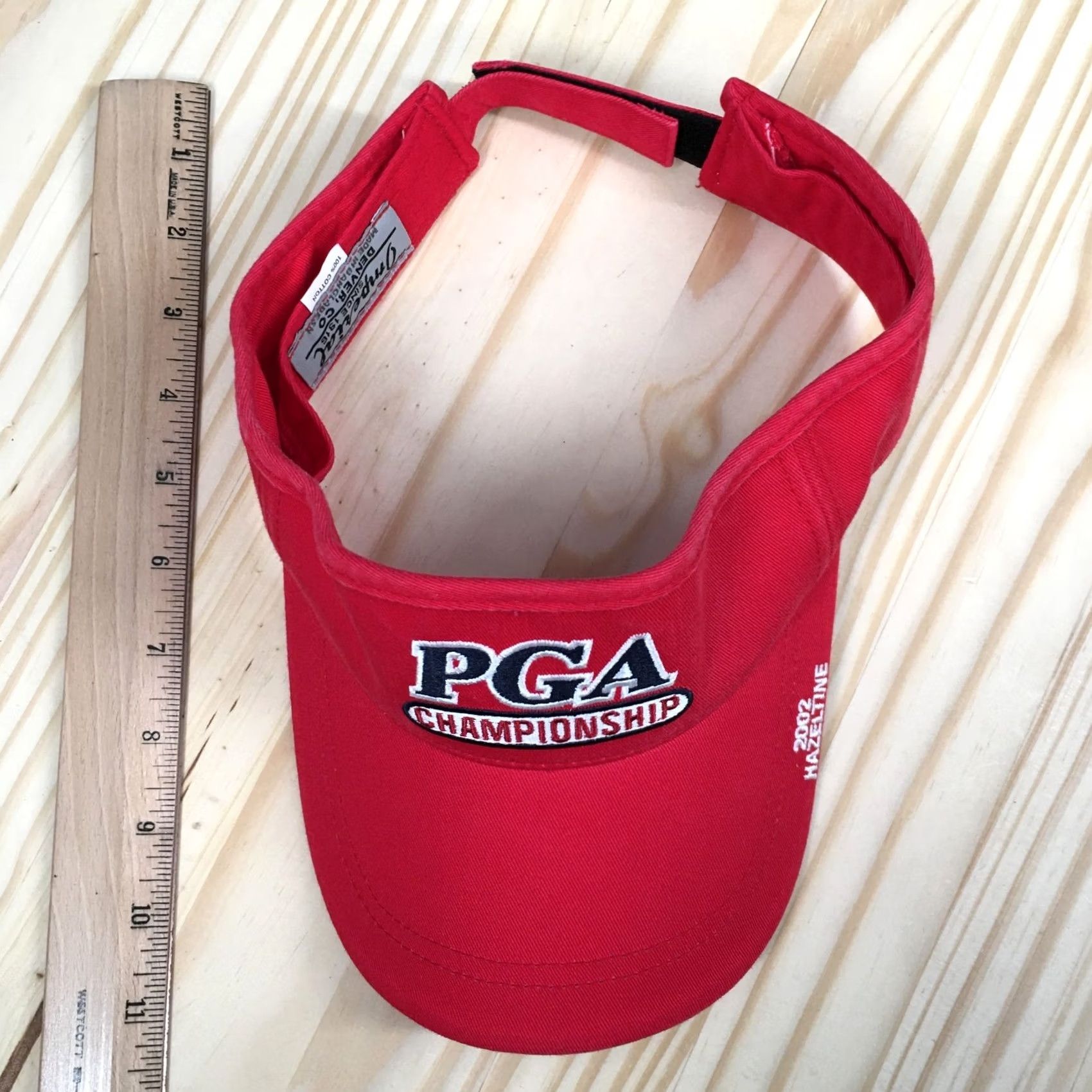 Logo 7 PGA Championship Visor Cap Hat Mens One Size Red Embroidered Logo Adjustable Size ONE SIZE - 5 Thumbnail