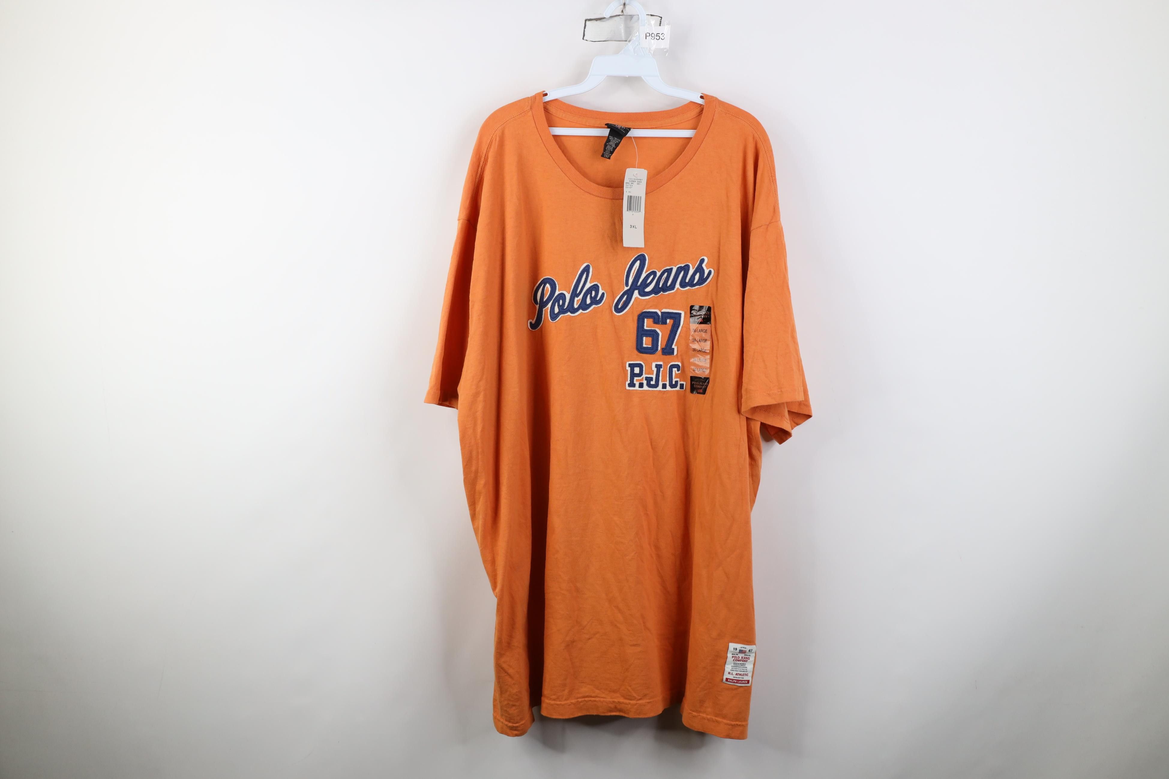 Polo Ralph Lauren Deadstock Vintage Y2K 2004 Ralph Lauren Spell Out T-Shirt Size US XXL / EU 58 / 5 - 1 Thumbnail