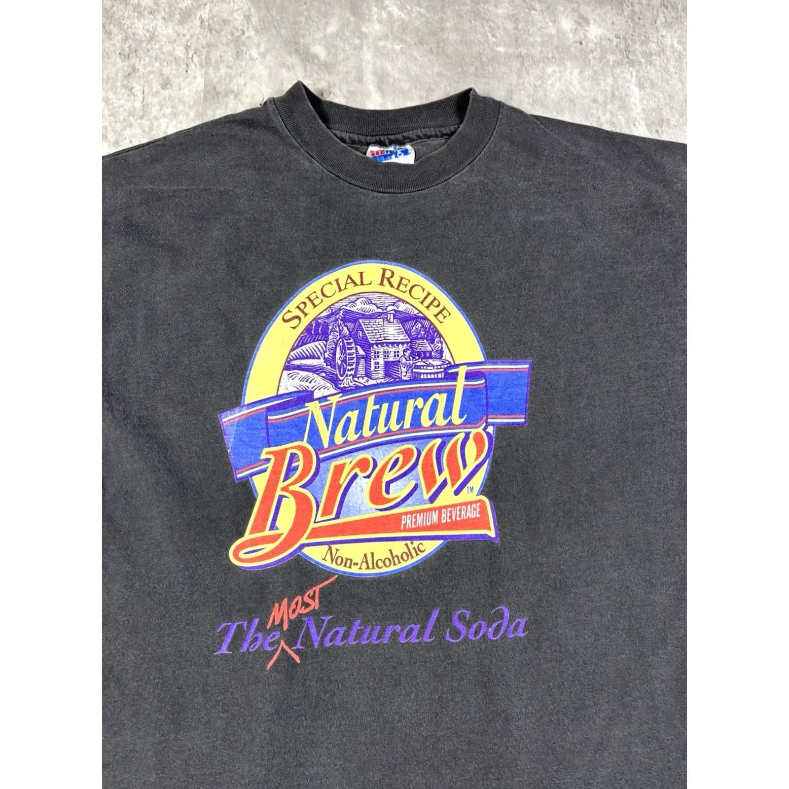 Hanes VINTAGE Hanes Black T-Shirt Mens 90s Graphic Print Crew Neck Short Sleeve Size L Vintage 90s Theme Size US L / EU 52-54 / 3 - 2 Thumbnail