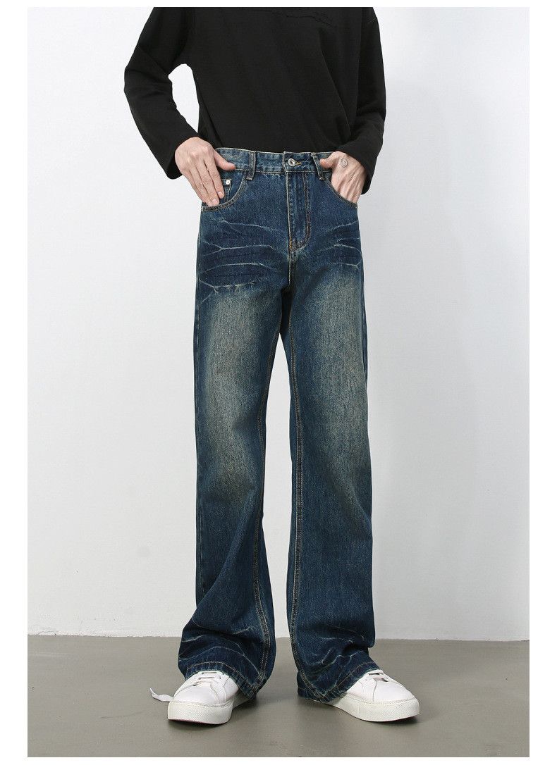 Japanese Brand × Jean American retro washed men's straight flared distressed jeans Size US 32 / EU 48 - 2 Thumbnail