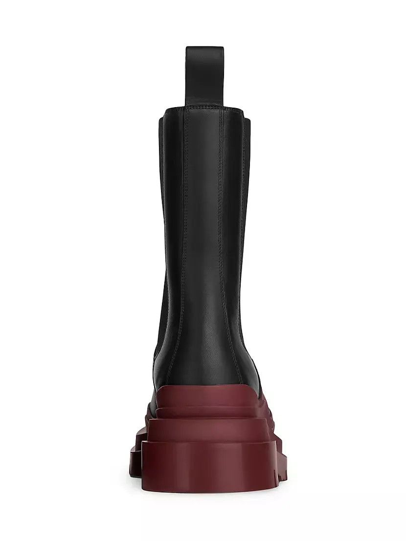 Bottega Veneta o1bcso1str0425 Tire Chelsea Boots in Black/Maroon Size US 8 / IT 38 - 2 Thumbnail