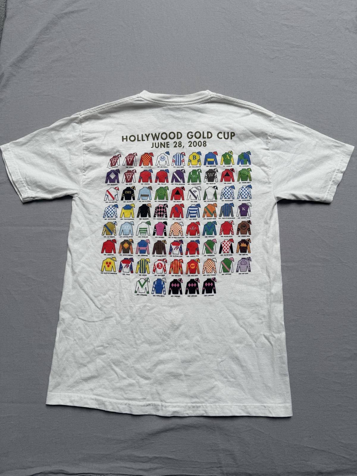 Jerzees Hollywood Park Horse Track t-shirt 2008 Gold Cup Jockey M Size US M / EU 48-50 / 2 - 1 Thumbnail