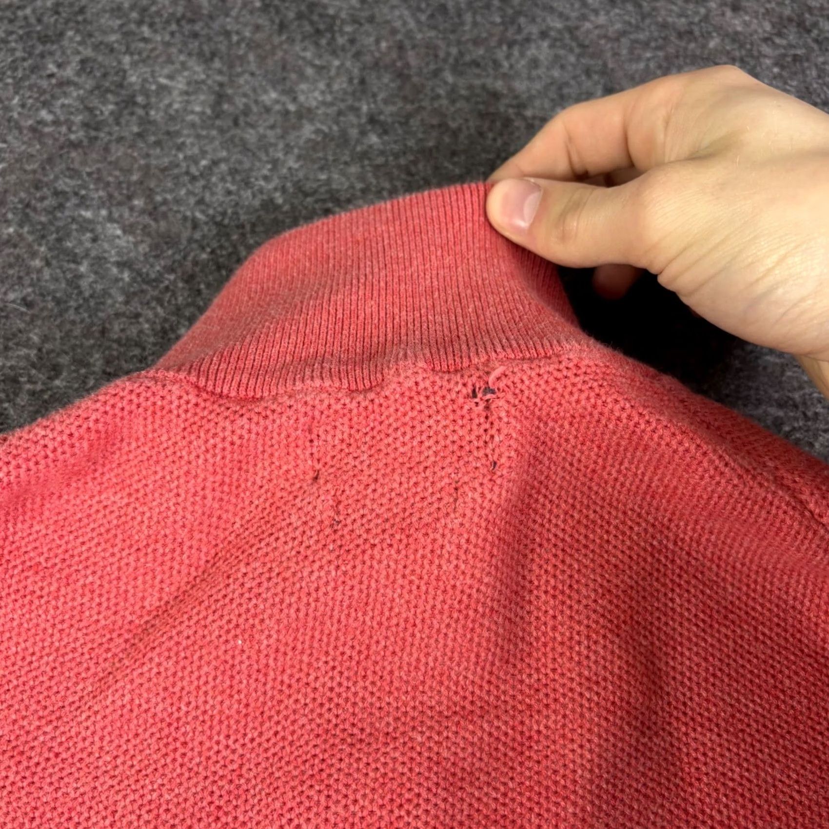 Polo Ralph Lauren Polo Ralph Lauren Pima Cotton Quarter Zip Sweater Coral Pink Mens L Size US L / EU 52-54 / 3 - 8 Thumbnail
