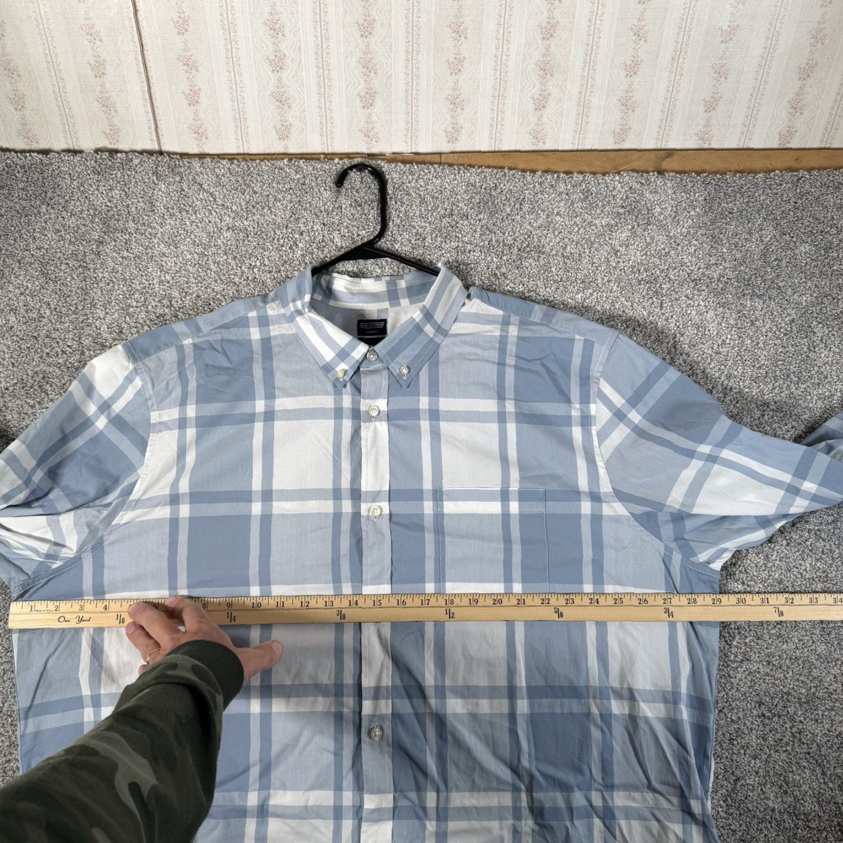 Gap GAP Shirt Plaid Coolmax XXL Button-Up Button-Down Collared Casual Business Preppy Classic Comfort Performance Men Regular Blues Size US XXL / EU 58 / 5 - 3 Thumbnail