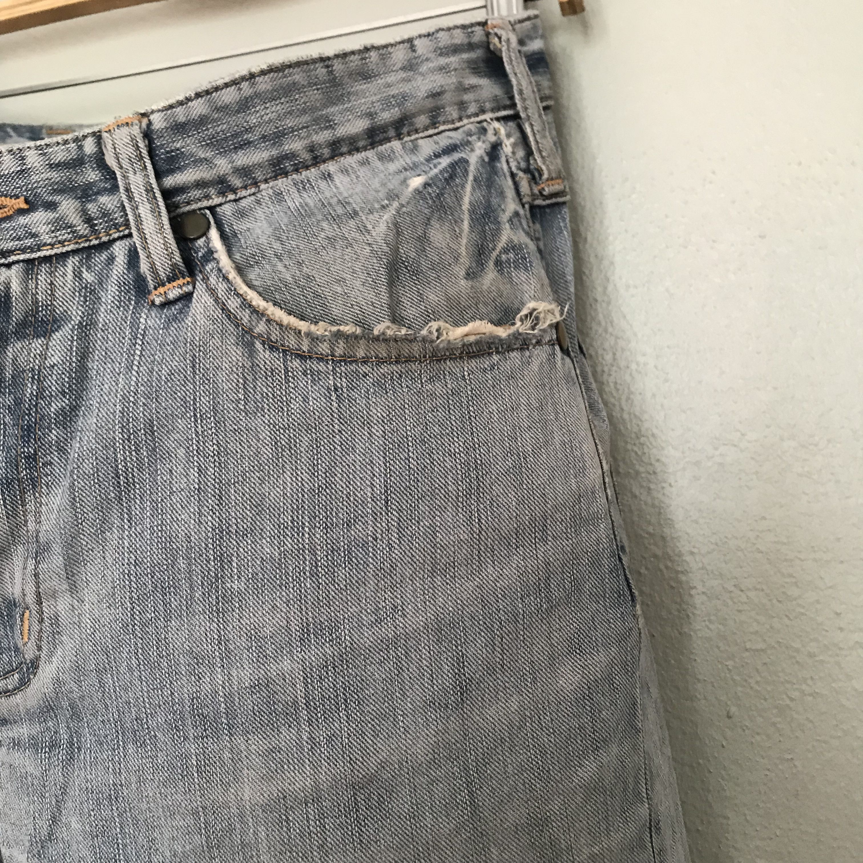 Wrangler Vintage 90s Wrangler Light Wash Faded Blue Stone Size US 30 / EU 46 - 9 Thumbnail