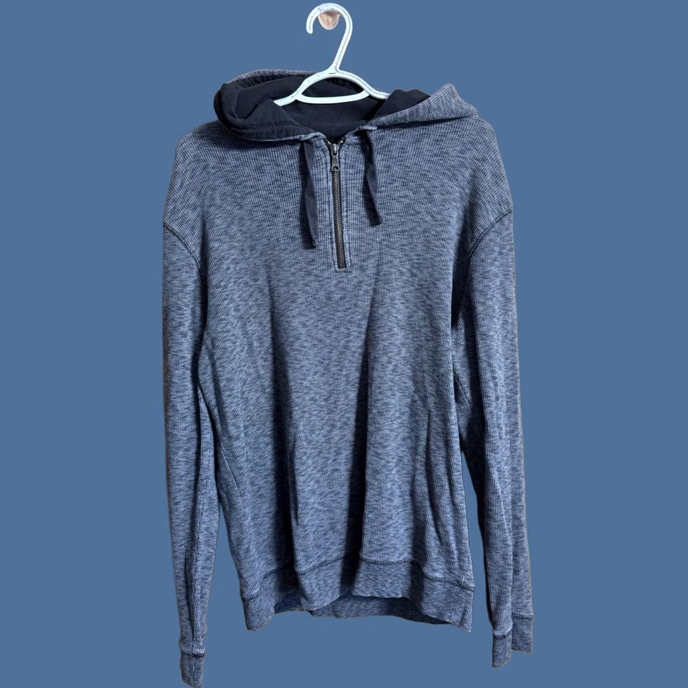Banana Republic Banana Republic Mens Pullover Large Cotton Knit Gray 1/4 Zip Casual Weekend Size US L / EU 52-54 / 3 - 1 Thumbnail