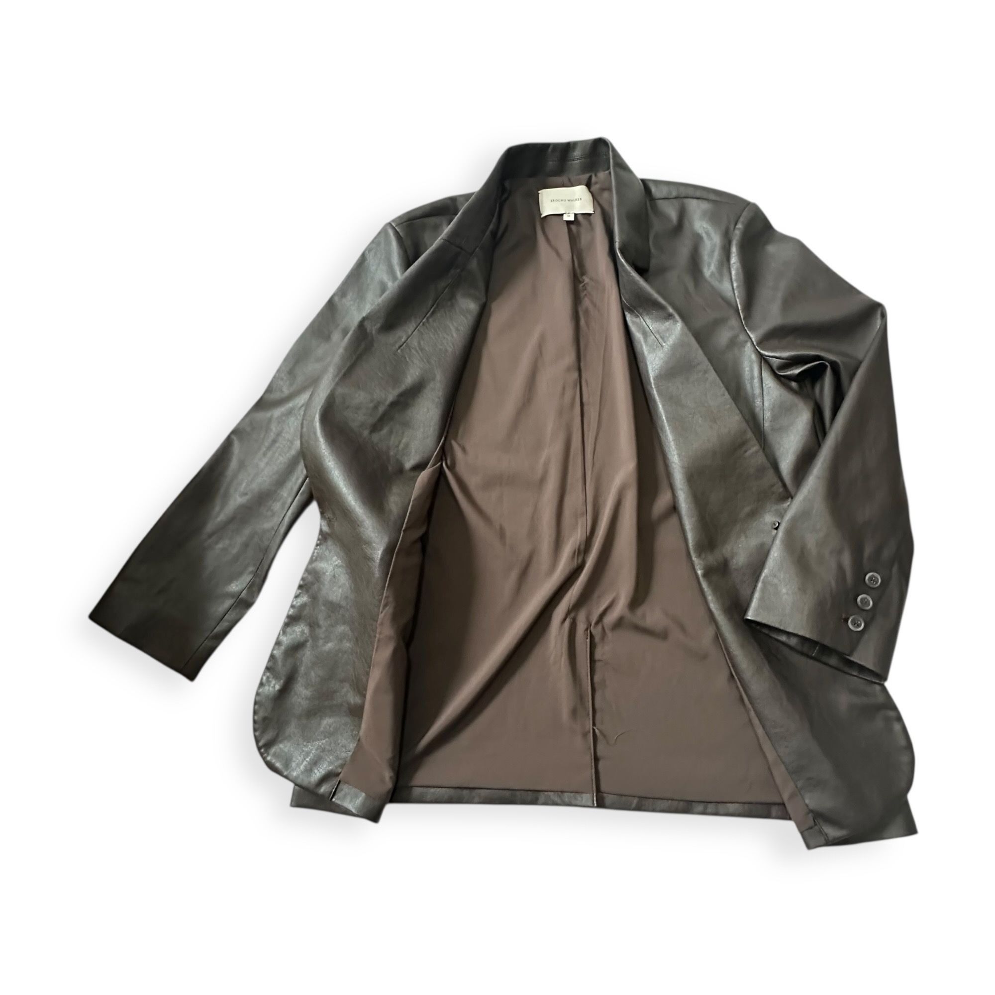 Brochu Walker Brochu Walker The Farley Single-Button Vegan Leather Blazer Size M / US 6-8 / IT 42-44 - 8 Thumbnail