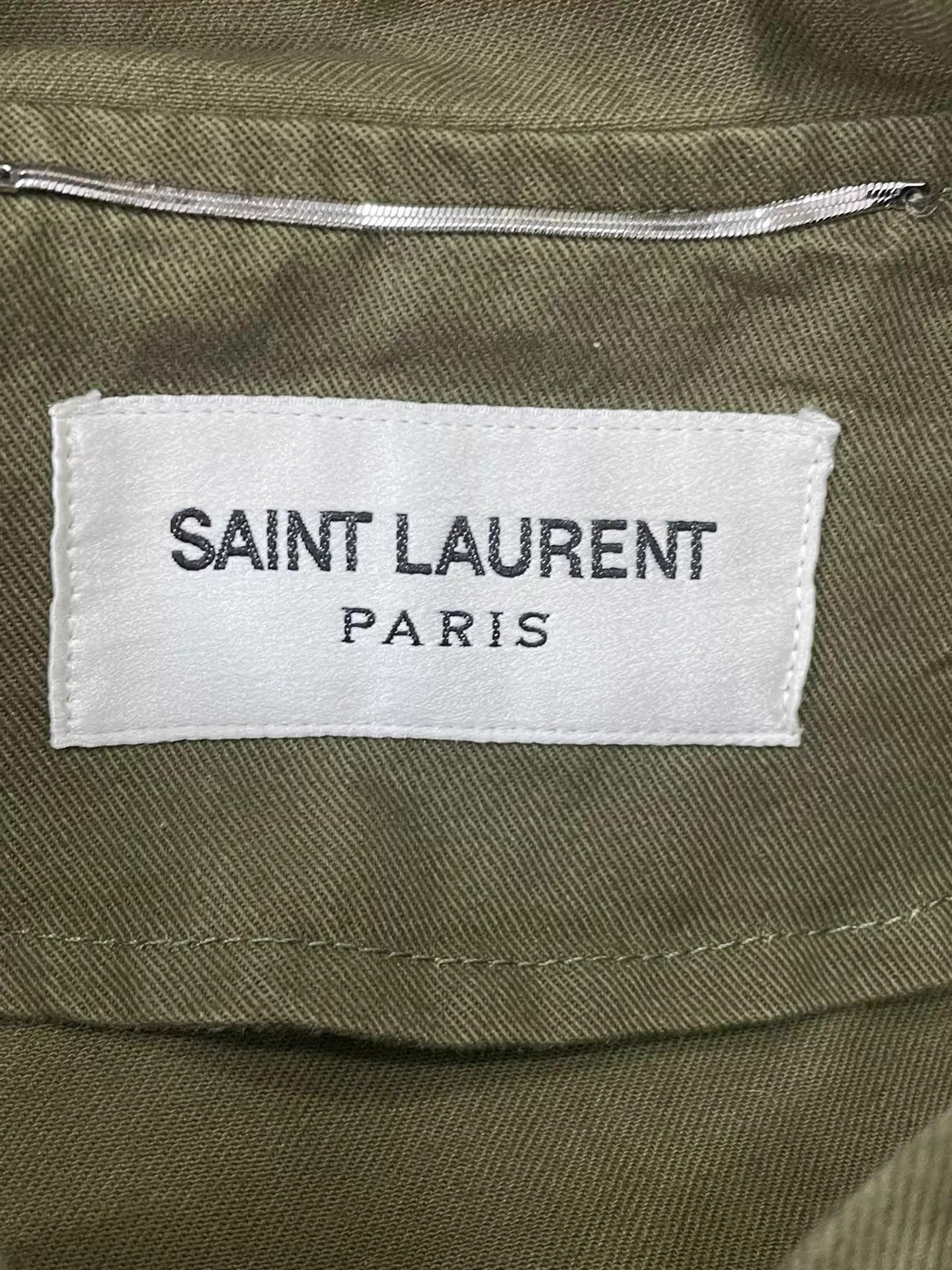 Yves Saint Laurent YSL Green Hooded Jacket w/ Horn Buttons 46 (Youthful) Size US S / EU 44-46 / 1 - 4 Thumbnail