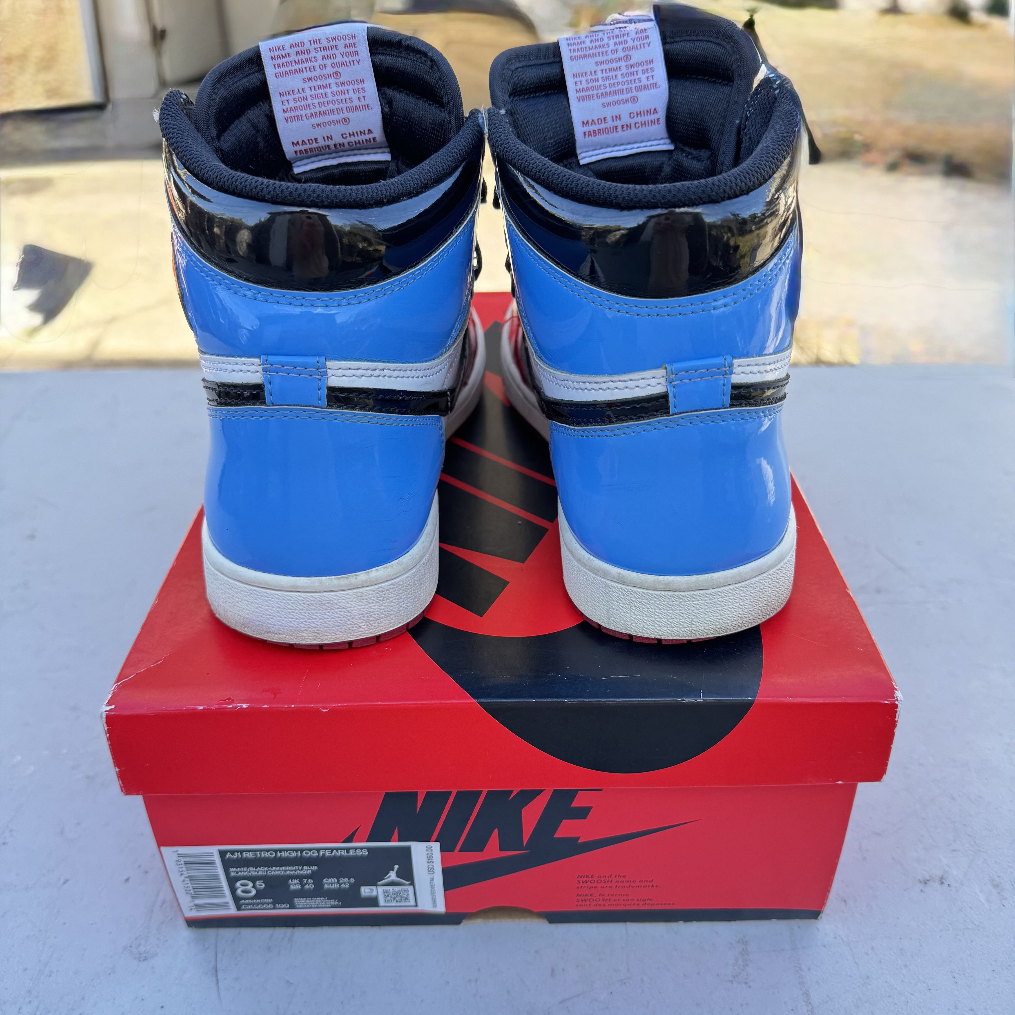 Jordan Brand Air Jordan 1 Retro High OG Fearless Size US 8.5 / EU 41-42 - 5 Thumbnail