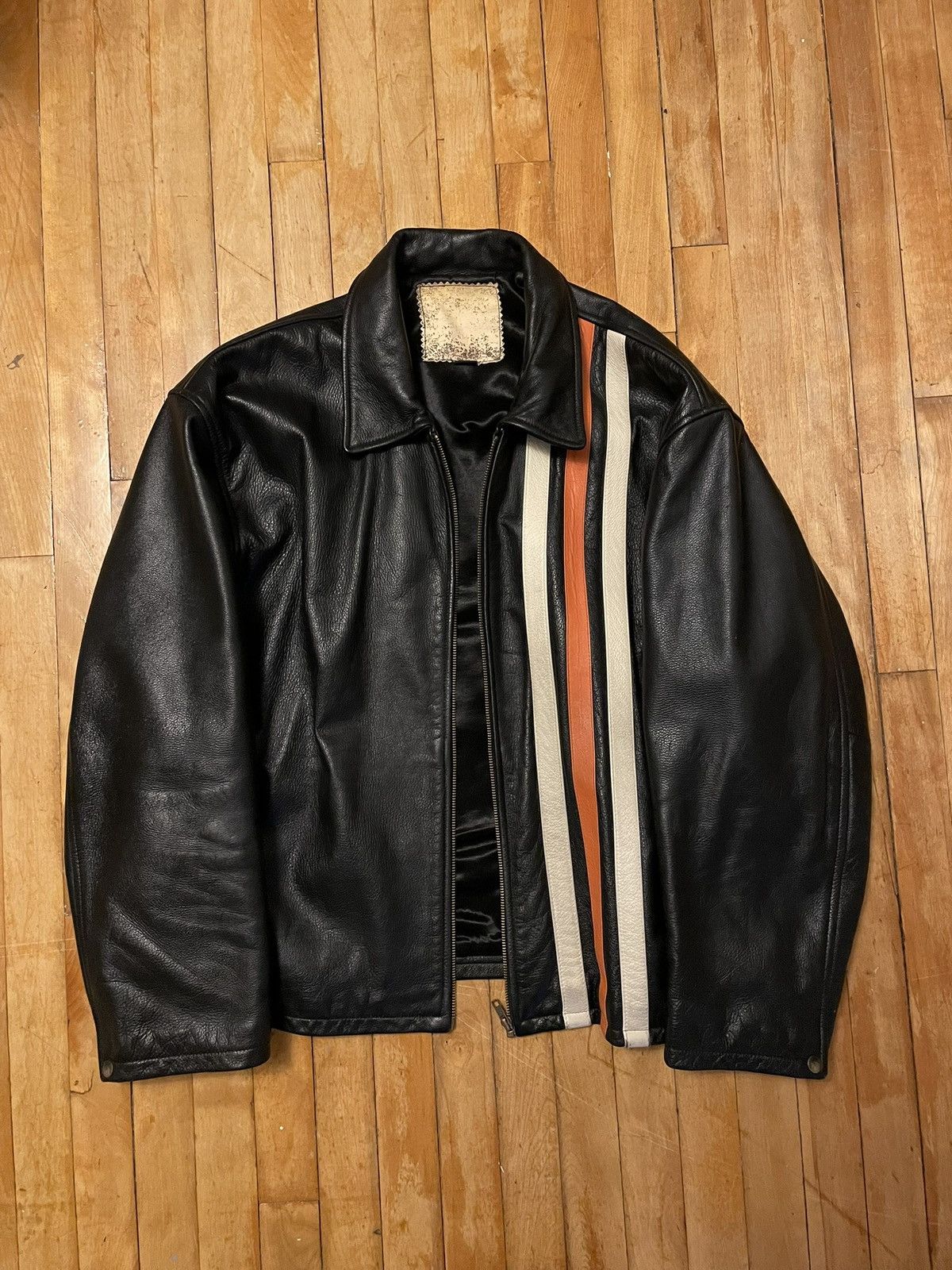 Leather Men’s Black Leather Motorcycle Jacket Size US XXL / EU 58 / 5 - 1 Thumbnail