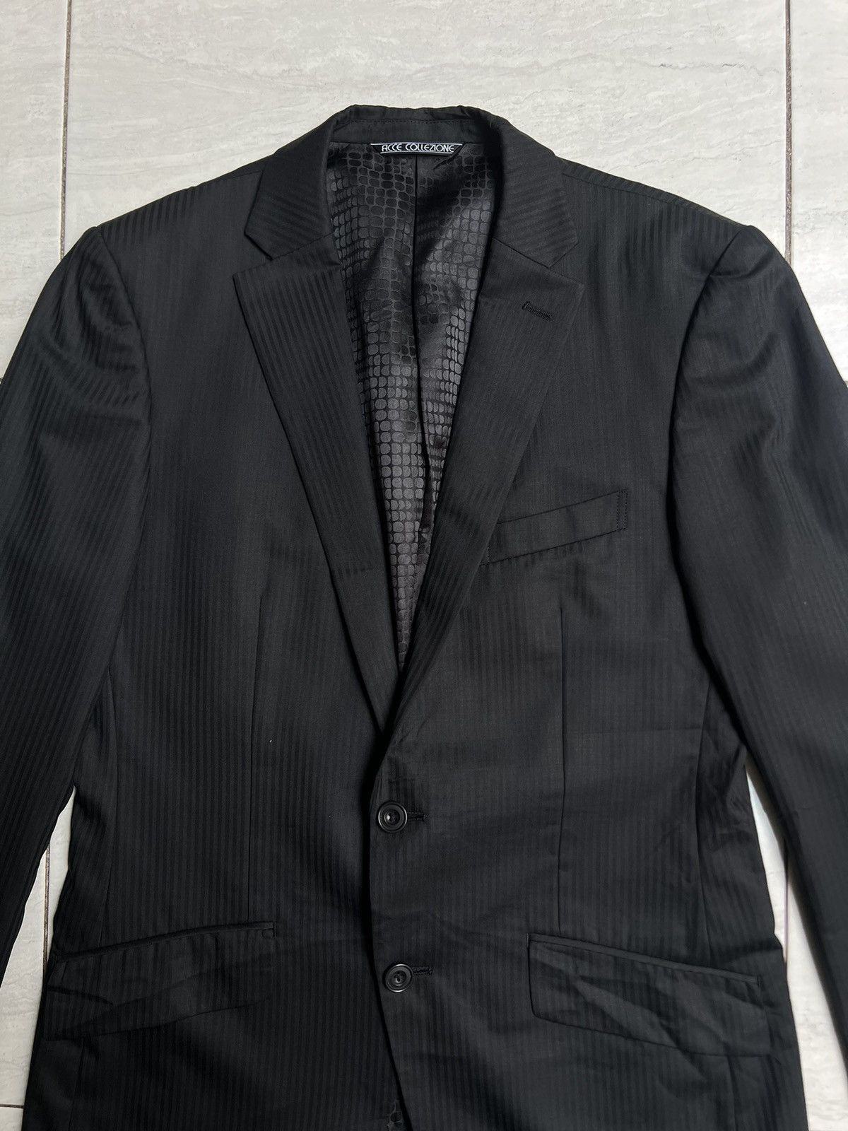 Issey Miyake FICCE COLLEZIONE By Yoshiyuki Konishi Striped Black Suit Size US S / EU 44-46 / 1 - 8 Thumbnail