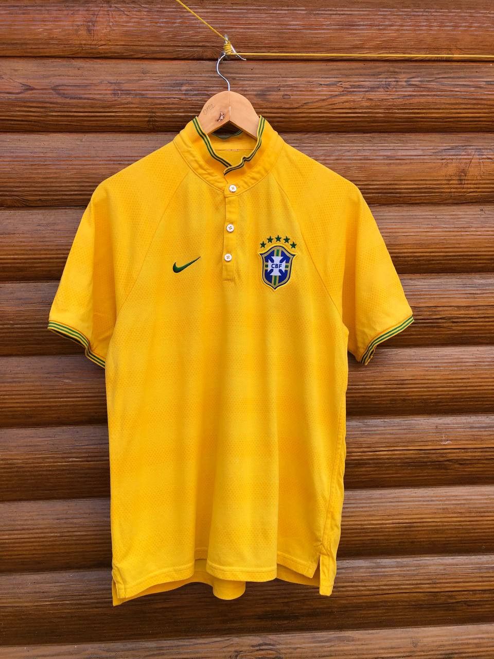 Nike BRASIL HOME FOOTBALL SHIRT SOCCER JERSEY NIKE Size US L / EU 52-54 / 3 - 1 Thumbnail