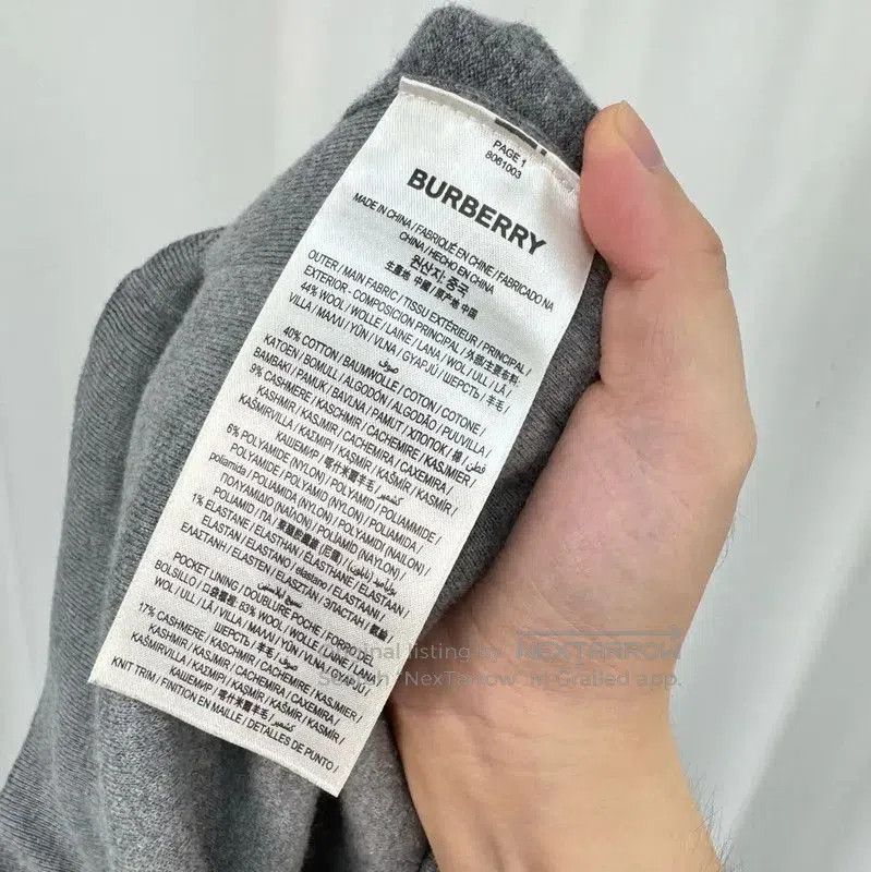 Burberry Burberry Gray Wool Logo Knit Casual Pants. Size 23" - 6 Thumbnail