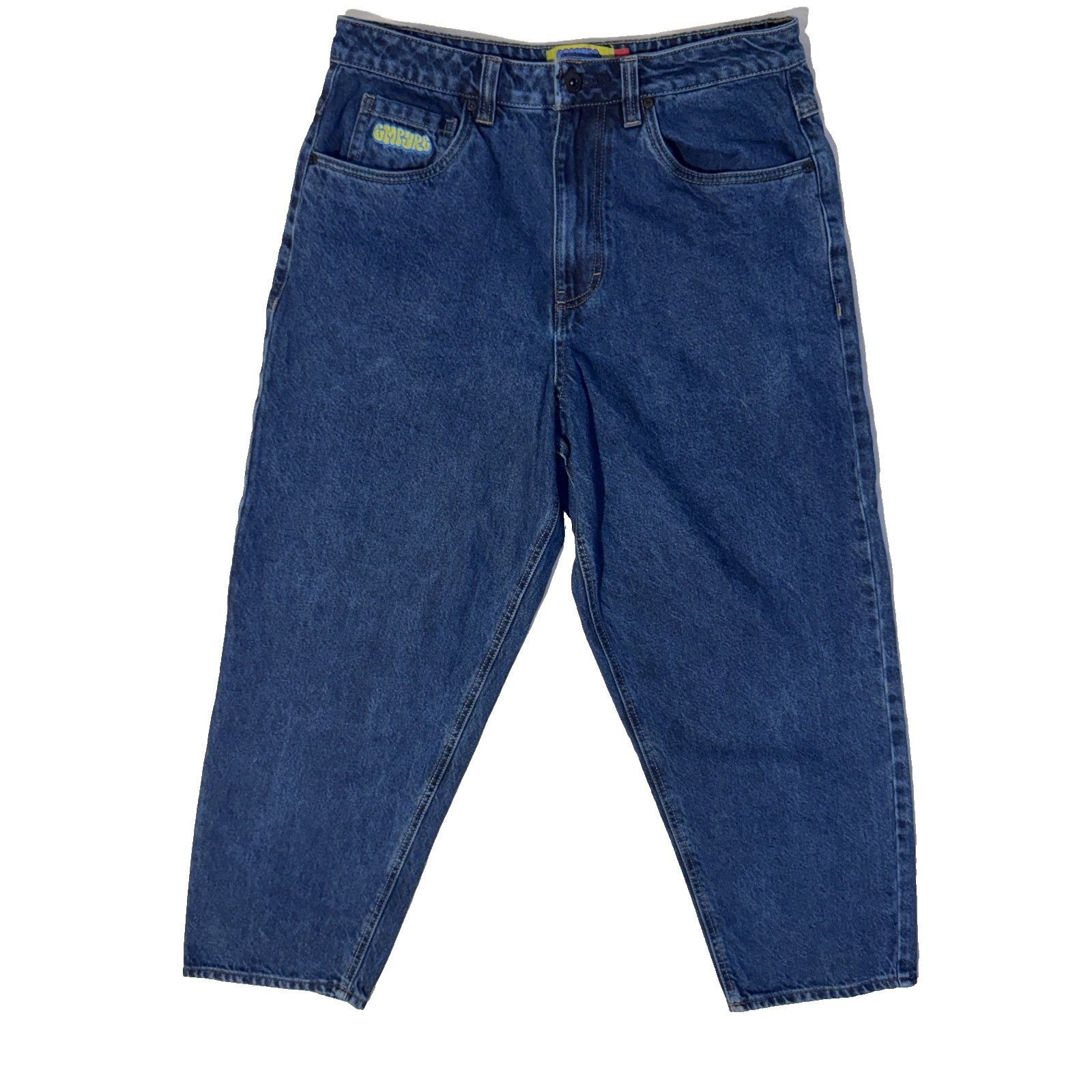 Empyre Empyre Jeans Mens 30x26 Blue Embriodered Pockets Baggy Easy Size US 30 / EU 46 - 2 Thumbnail