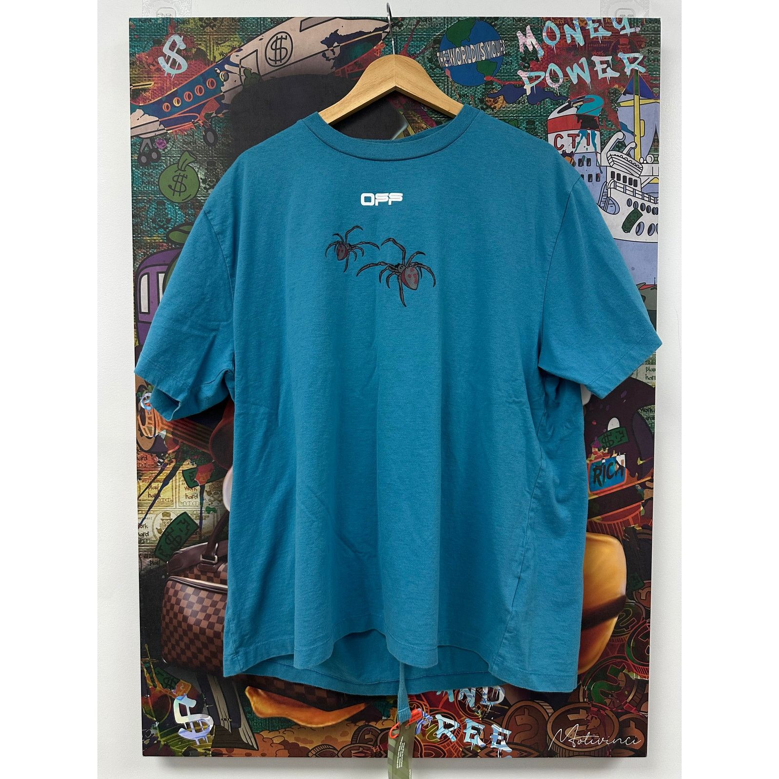 Off-White Off White Spider Tee Baby Blue Used Small Size US S / EU 44-46 / 1 - 2 Thumbnail