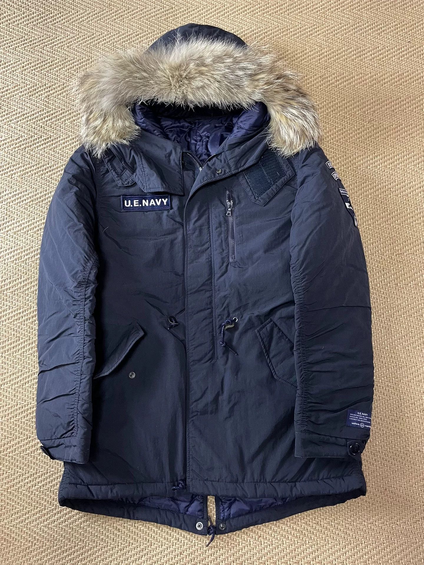 uniform experiment Padded Mods Coat with Fur Collar Size US M / EU 48-50 / 2 - 1 Thumbnail