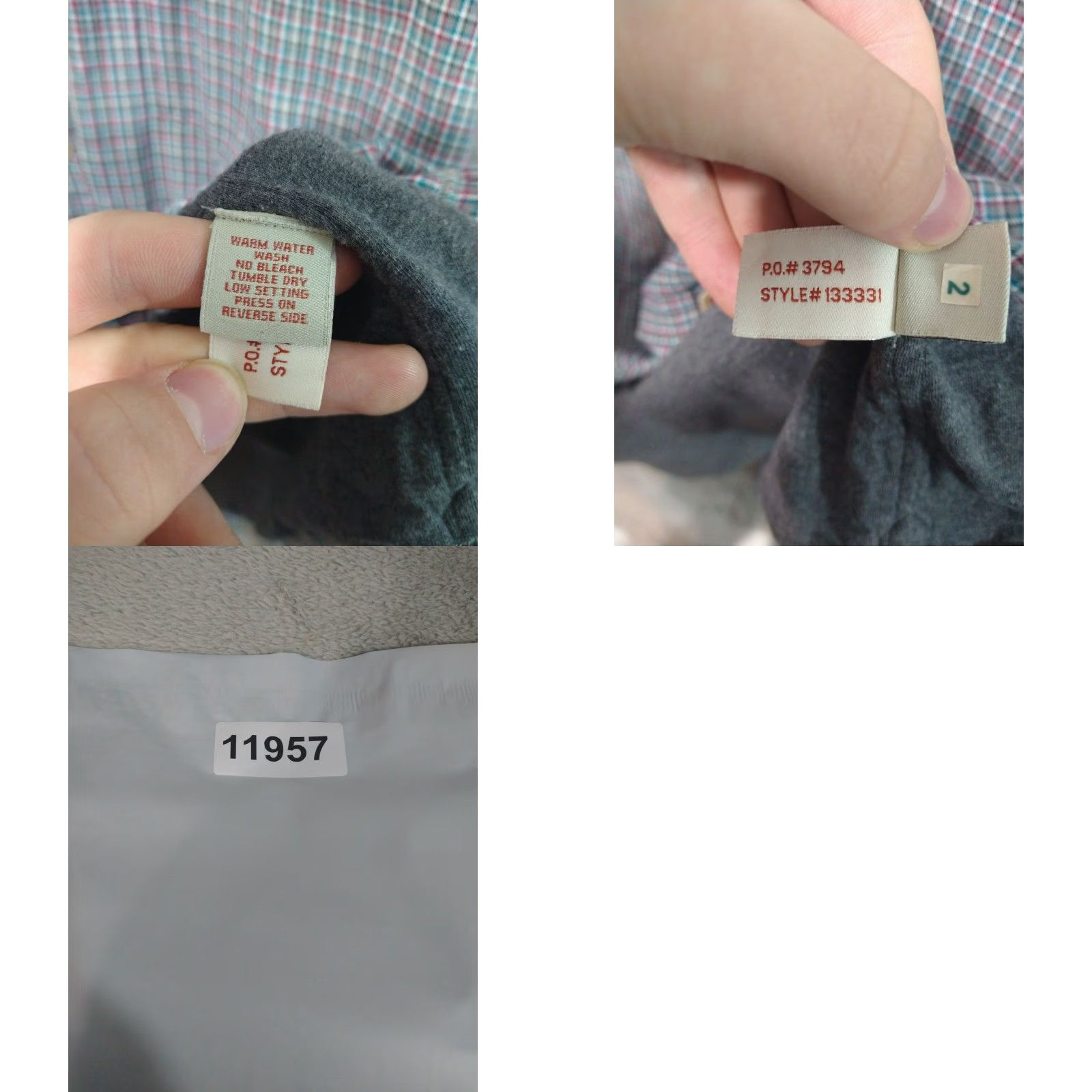 Carbon2Cobalt Shirt Carbon 2 Cobalt Mens 2XL Gray Plaid Flannel Long Sleeve Pocket Lined Size US XXL / EU 58 / 5 - 8 Thumbnail