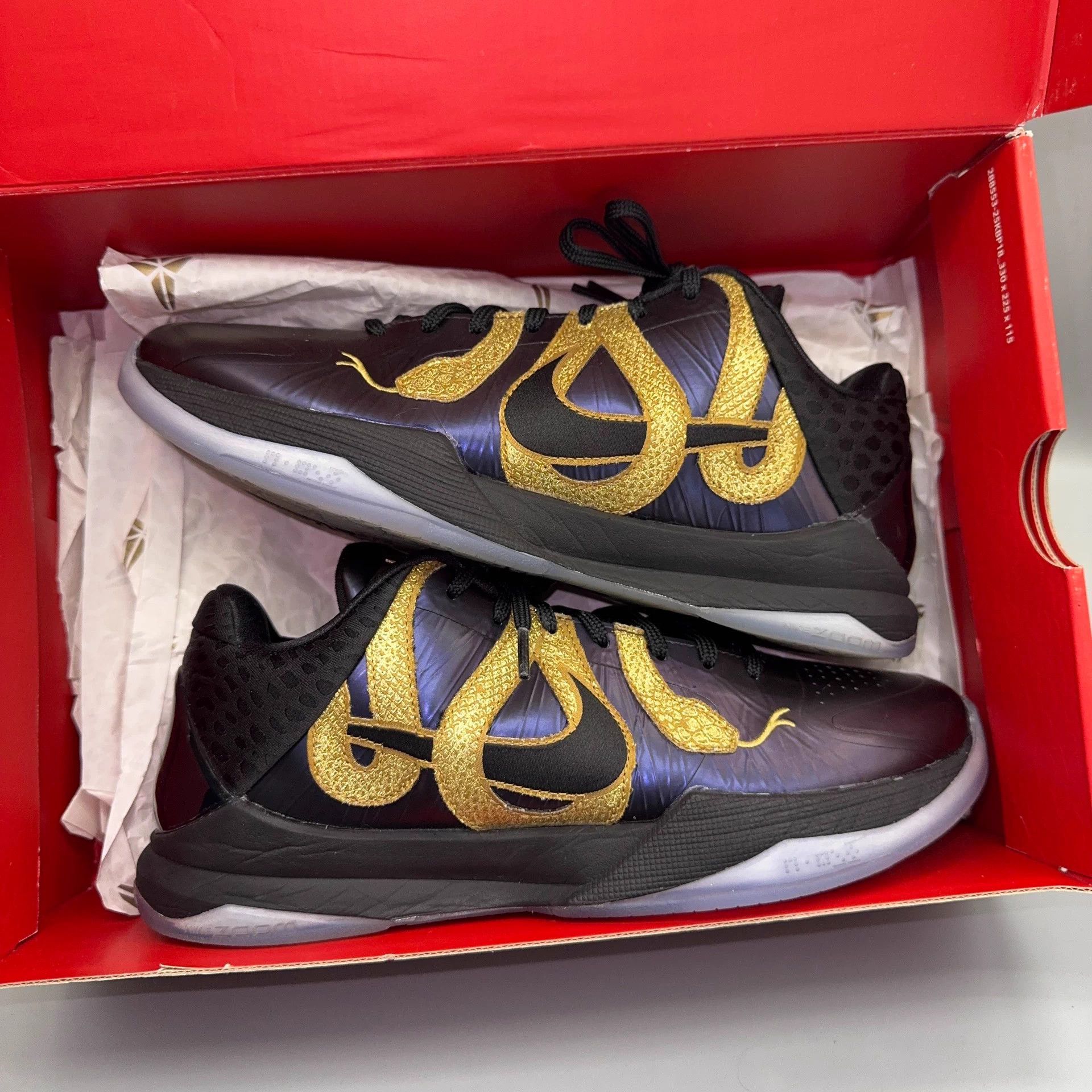 Nike Nike Kobe 5 Snake Year Black Purple Gold Size US 8 / EU 41 - 5 Thumbnail