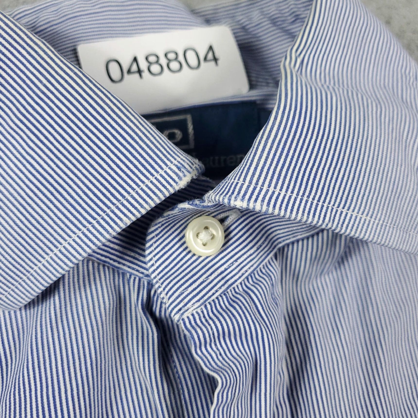 Ralph Lauren Ralph Lauren Shirt Mens 15 Blue Stripe Dress Button Up Long Sleeve Casual Business Regular Cotton 15in Point Collar Barrel Cuff Men’s Size 40R - 5 Thumbnail