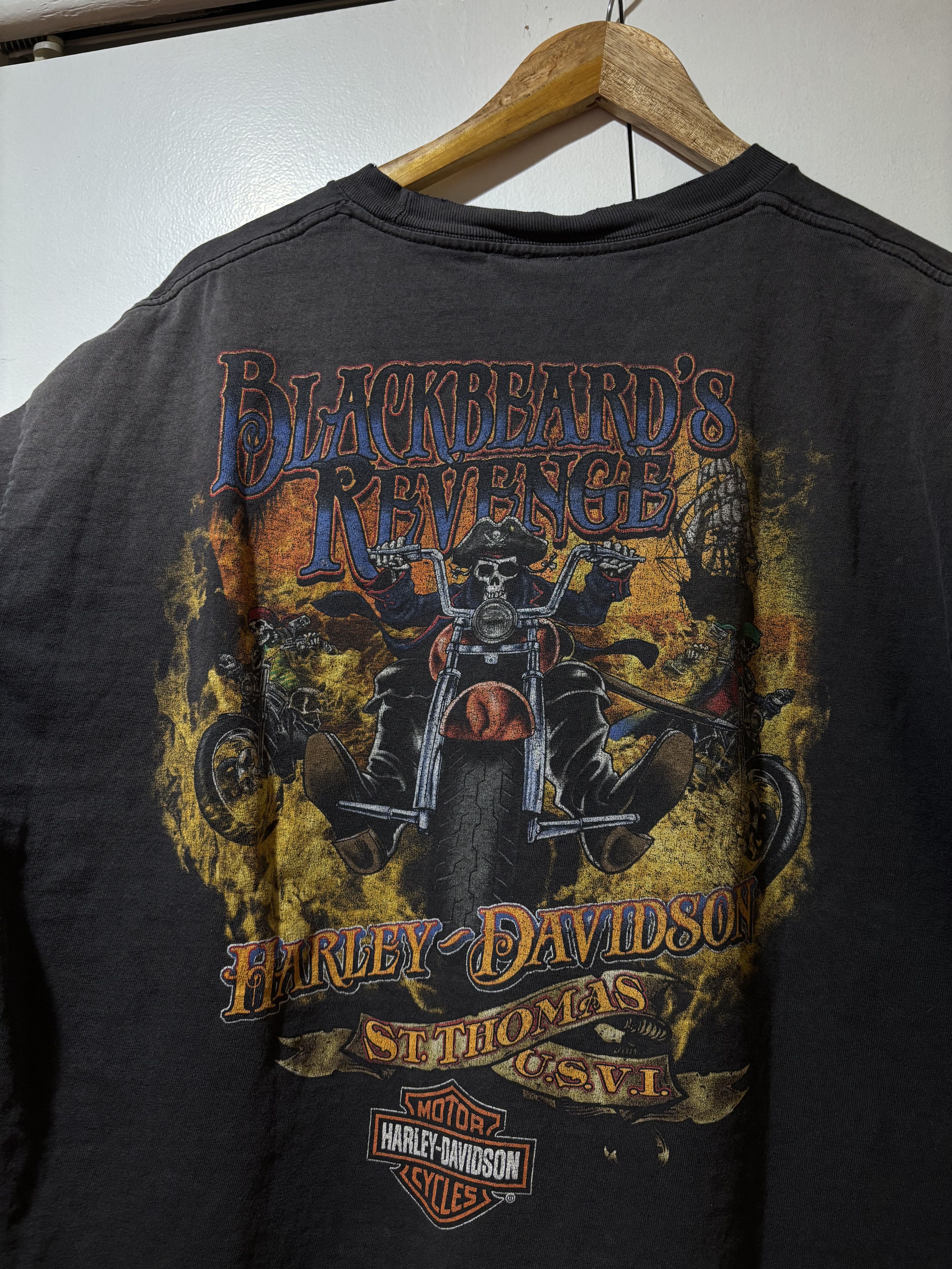 Harley Davidson × Vintage Harley Davidson Black Beards Revenge Vintage Shirt Size US L / EU 52-54 / 3 - 1 Thumbnail