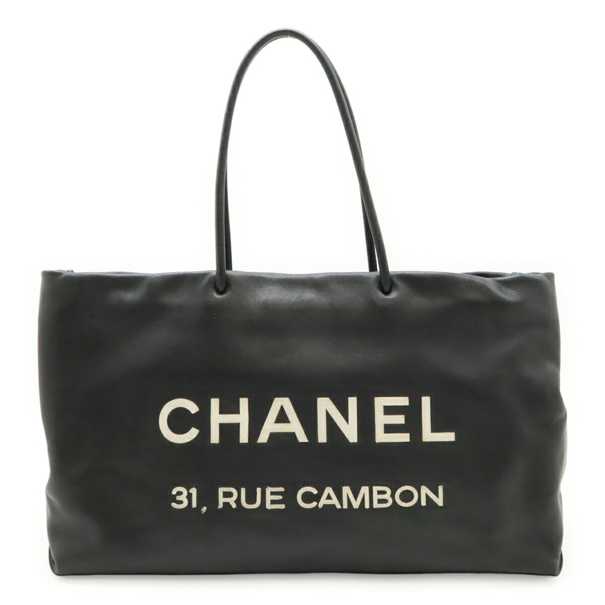 Chanel CHANEL Essential Tote Bag, Large Shoulder Leather, Black/White, A46882 Size ONE SIZE - 1 Thumbnail