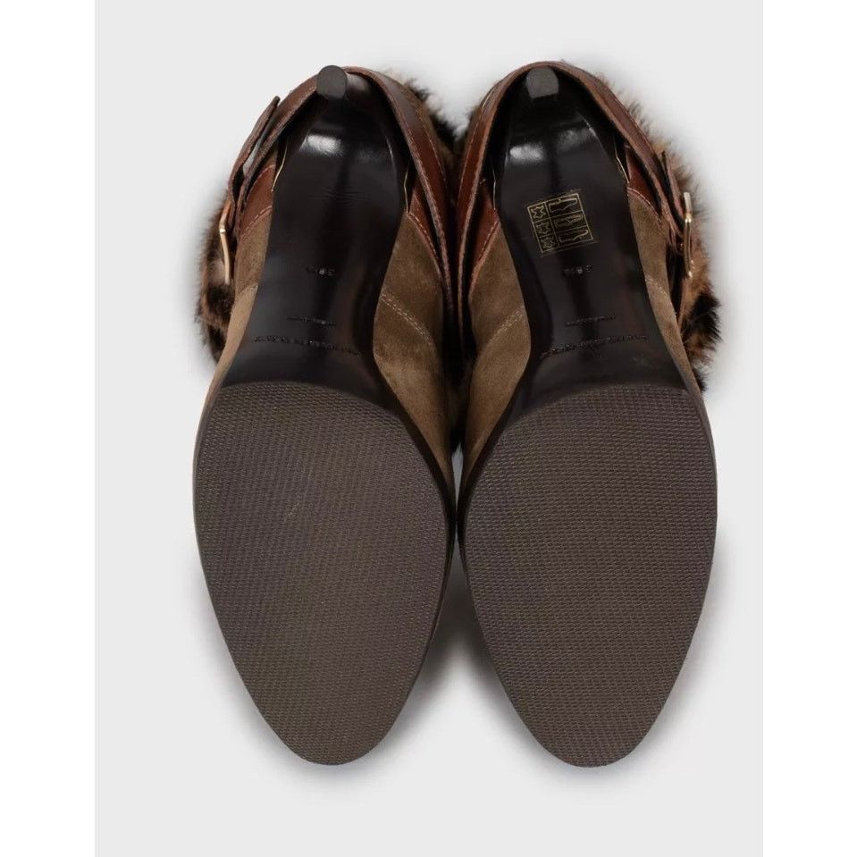 Burberry Burberry Suede Fur Trim Stiletto Heels Ankle Boots Sz.38.5 Size US 8.5 / IT 38.5 - 5 Thumbnail