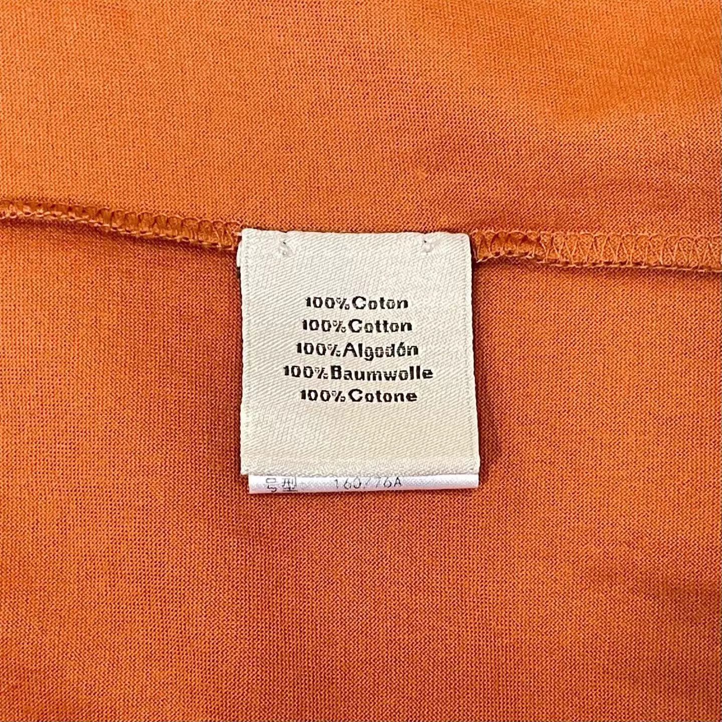Hermes Hermes orange short-sleeve hand-painted dragon xs Size US XS / EU 42 / 0 - 6 Thumbnail