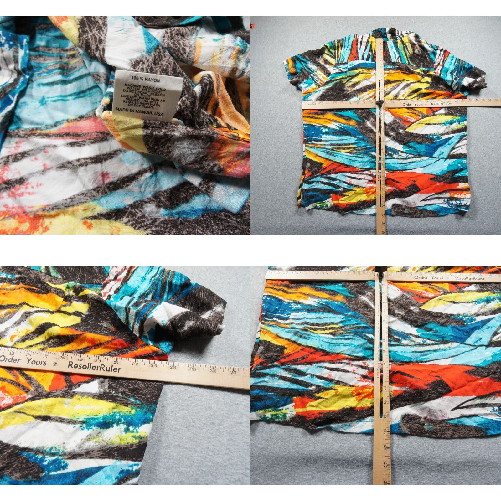 Jams World VINTAGE Jams World Shirt Womens XLarge Hawaiian Button Down Short Sleeve Abstract Ladies Size XL / US 12-14 / IT 48-50 - 8 Thumbnail