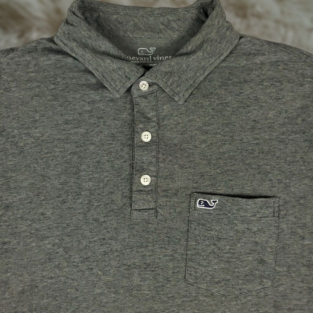 Vineyard Vines Vineyard Vines Polo Shirt Mens Small Gray Cotton Short Sleeve Size US S / EU 44-46 / 1 - 1 Thumbnail