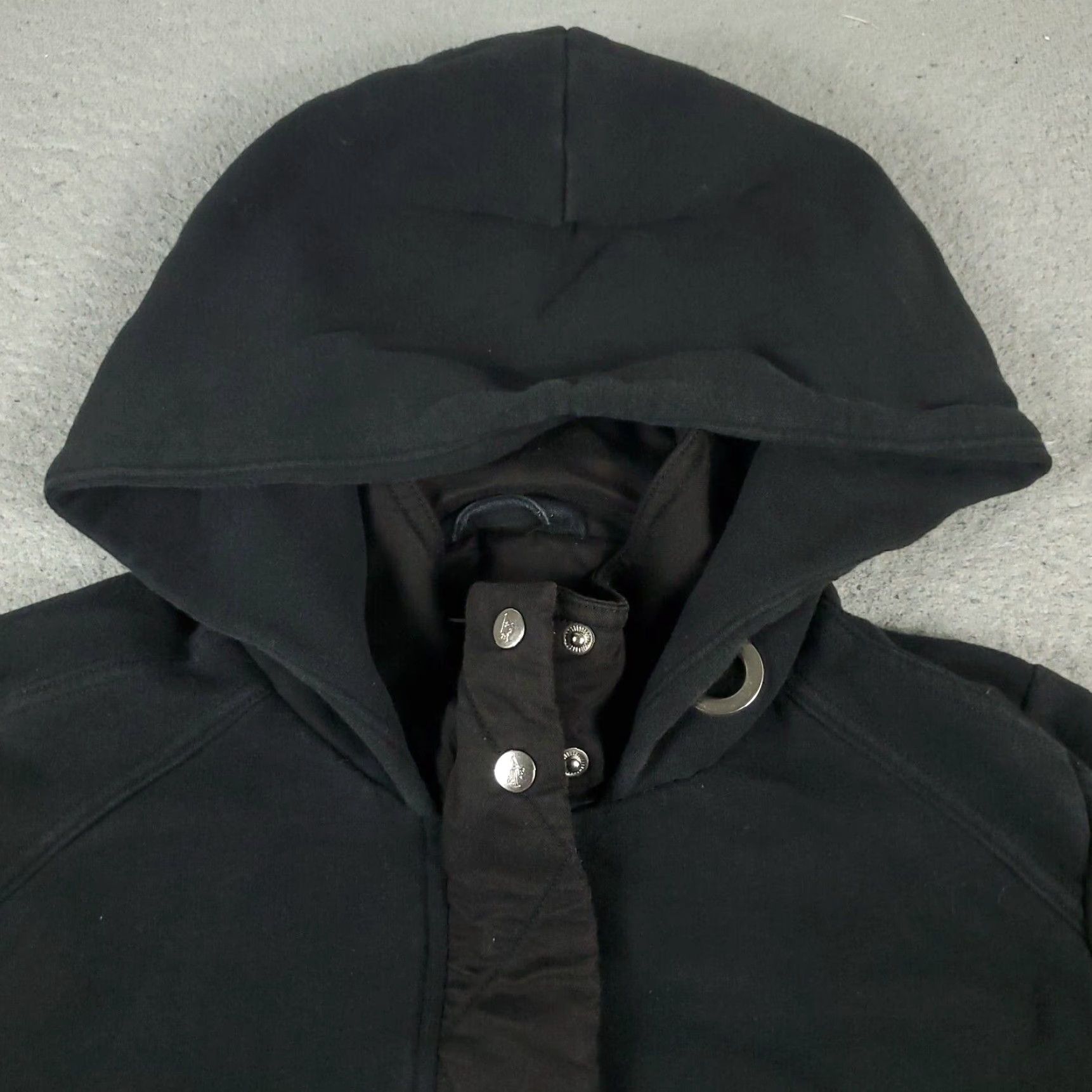 Abercrombie & Fitch Abercrombie & Fitch Jacket Womens Size Small Black Hoodie Full Zip Coat Size S / US 4 / IT 40 - 2 Thumbnail