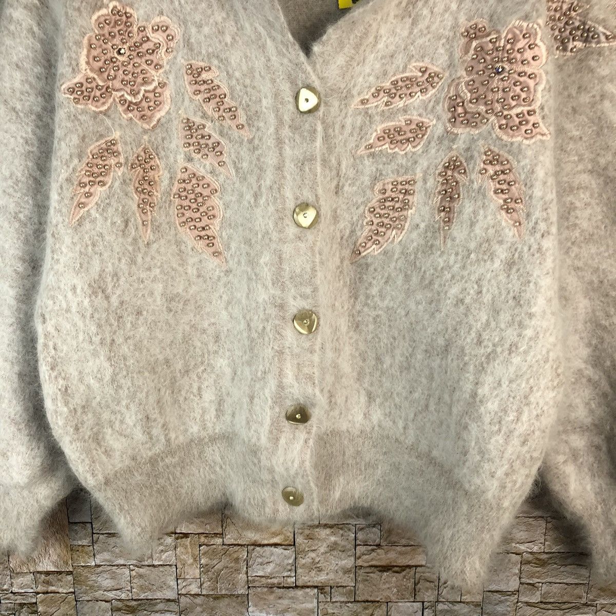 Japanese Brand Japan vintage mohair fur shaggy Cardigan Knitwear #A1232 Size S / US 4 / IT 40 - 6 Thumbnail