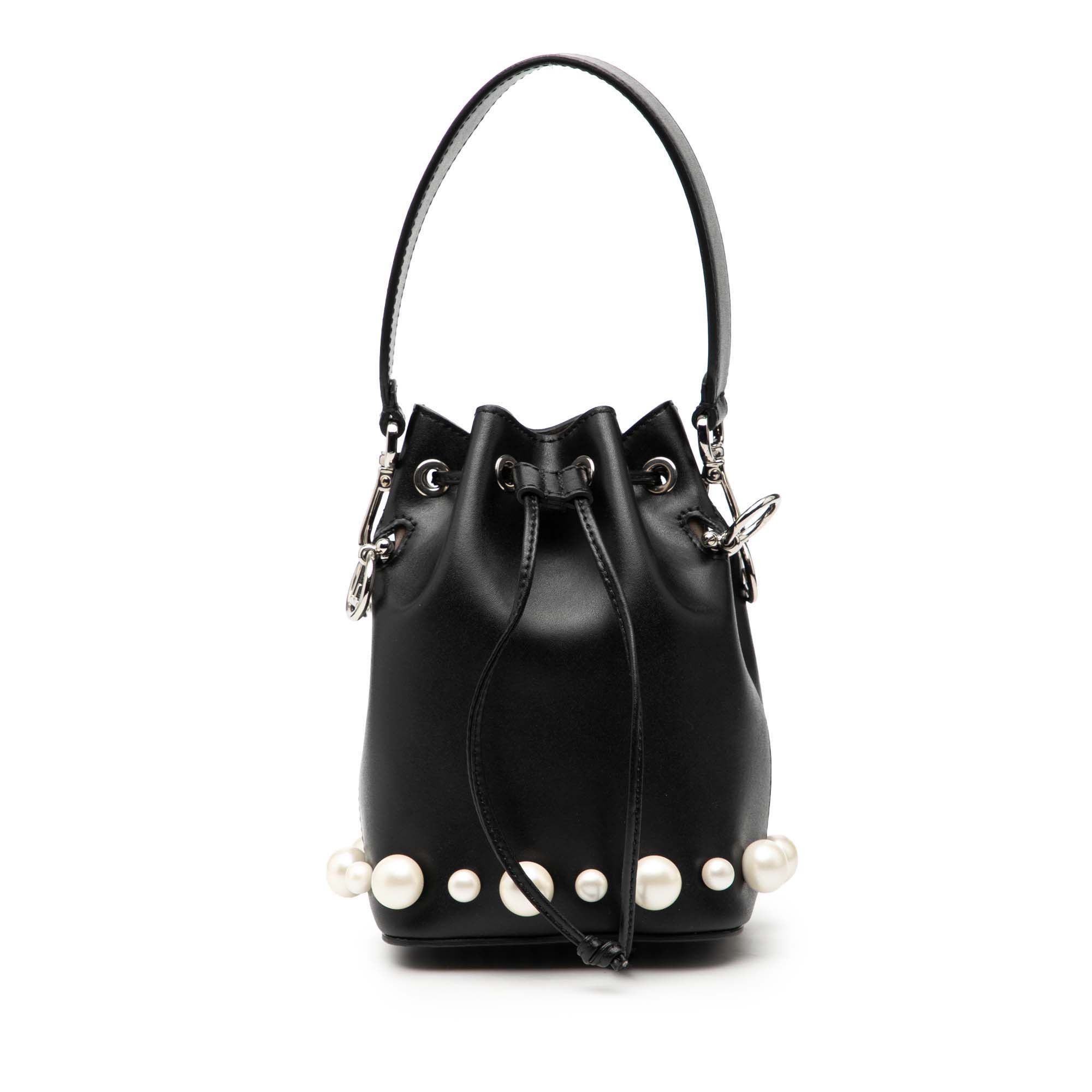 Fendi Fendi Mini Leather Pearl Mon Tresor Bucket Bag Size ONE SIZE - 1 Thumbnail