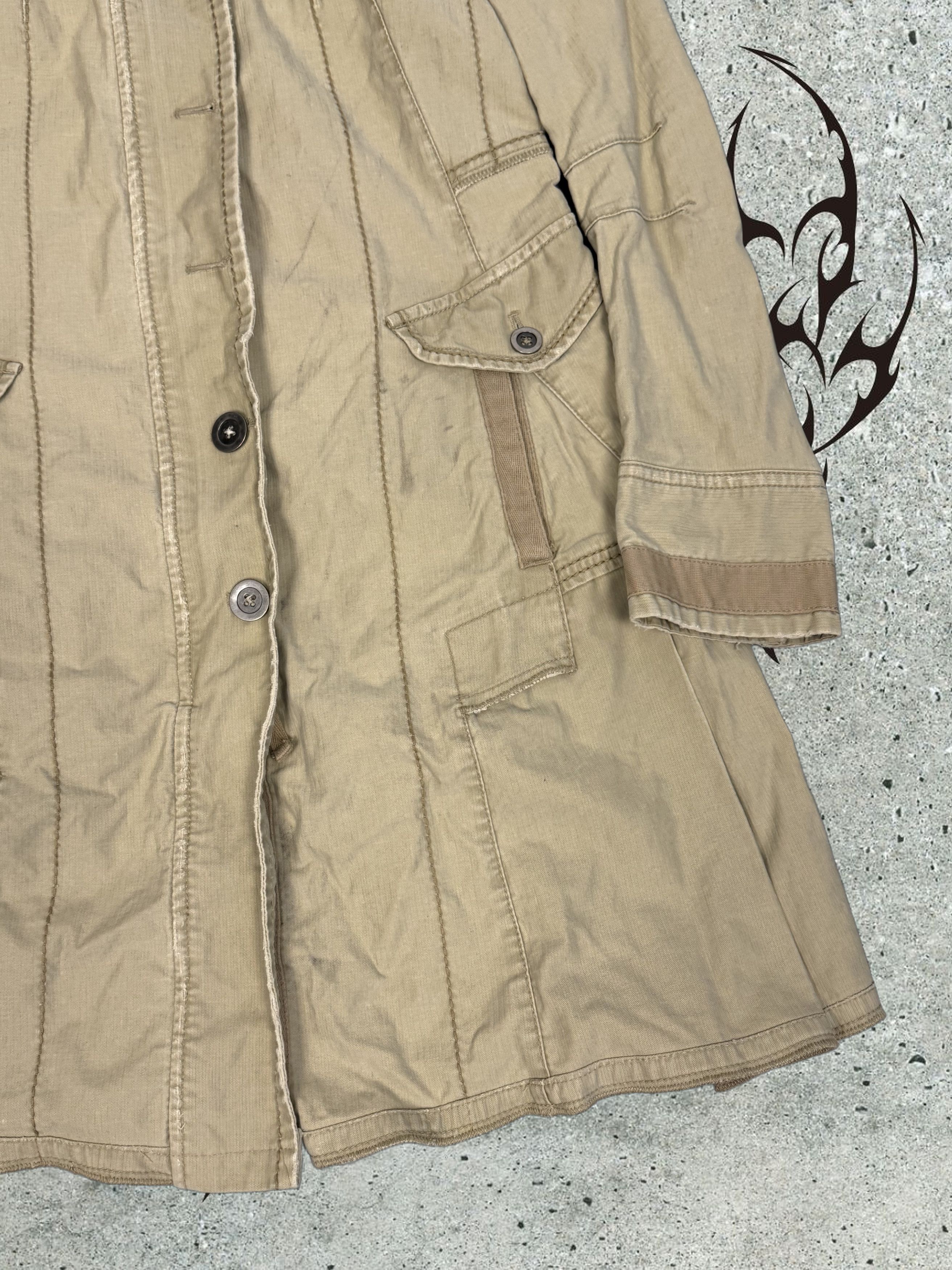 Marithe + Francois Girbaud Crazy vintage M+FG beige stand up collar coat Size S / US 4 / IT 40 - 11 Thumbnail