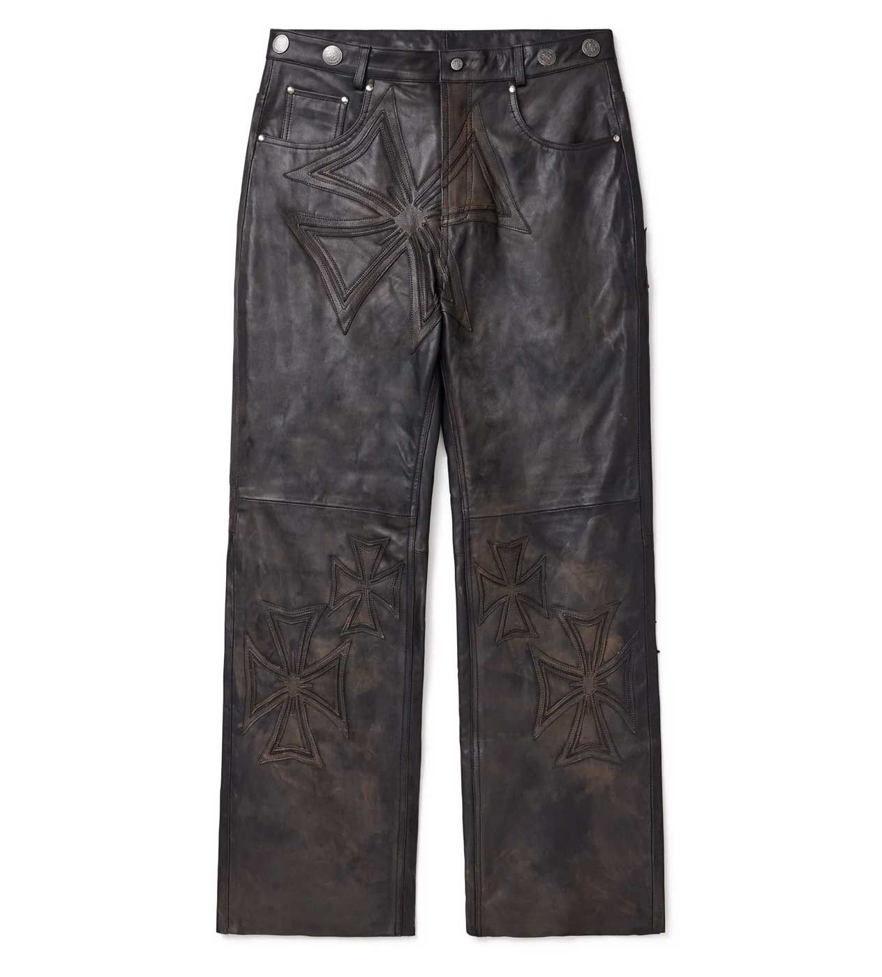 Vale Forever Croxxx Leather Pants Black Size US 38 / EU 54 - 1 Thumbnail