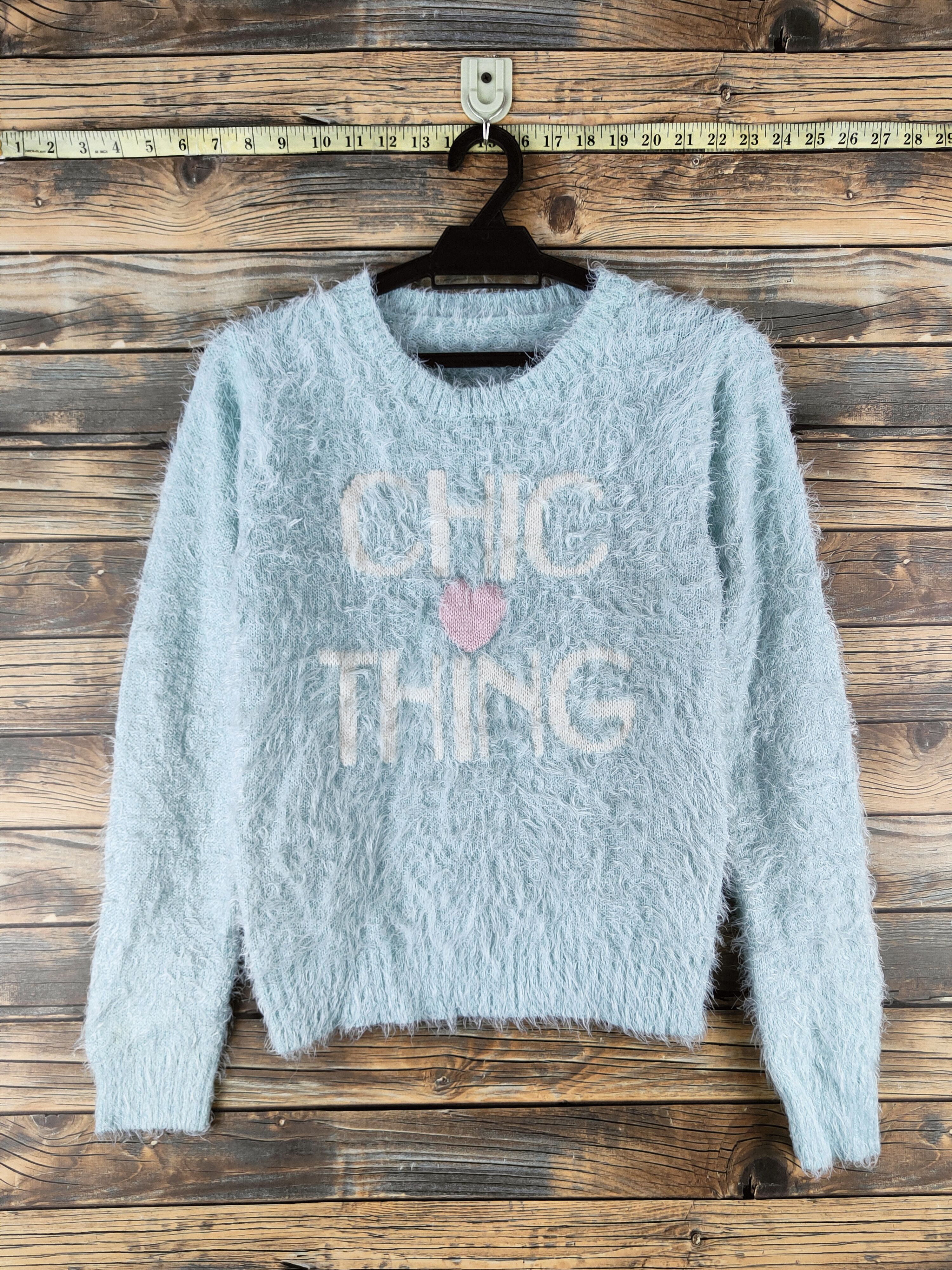 DL Japanese Brand Turquoise Fur Mohair Knitwear #46-492