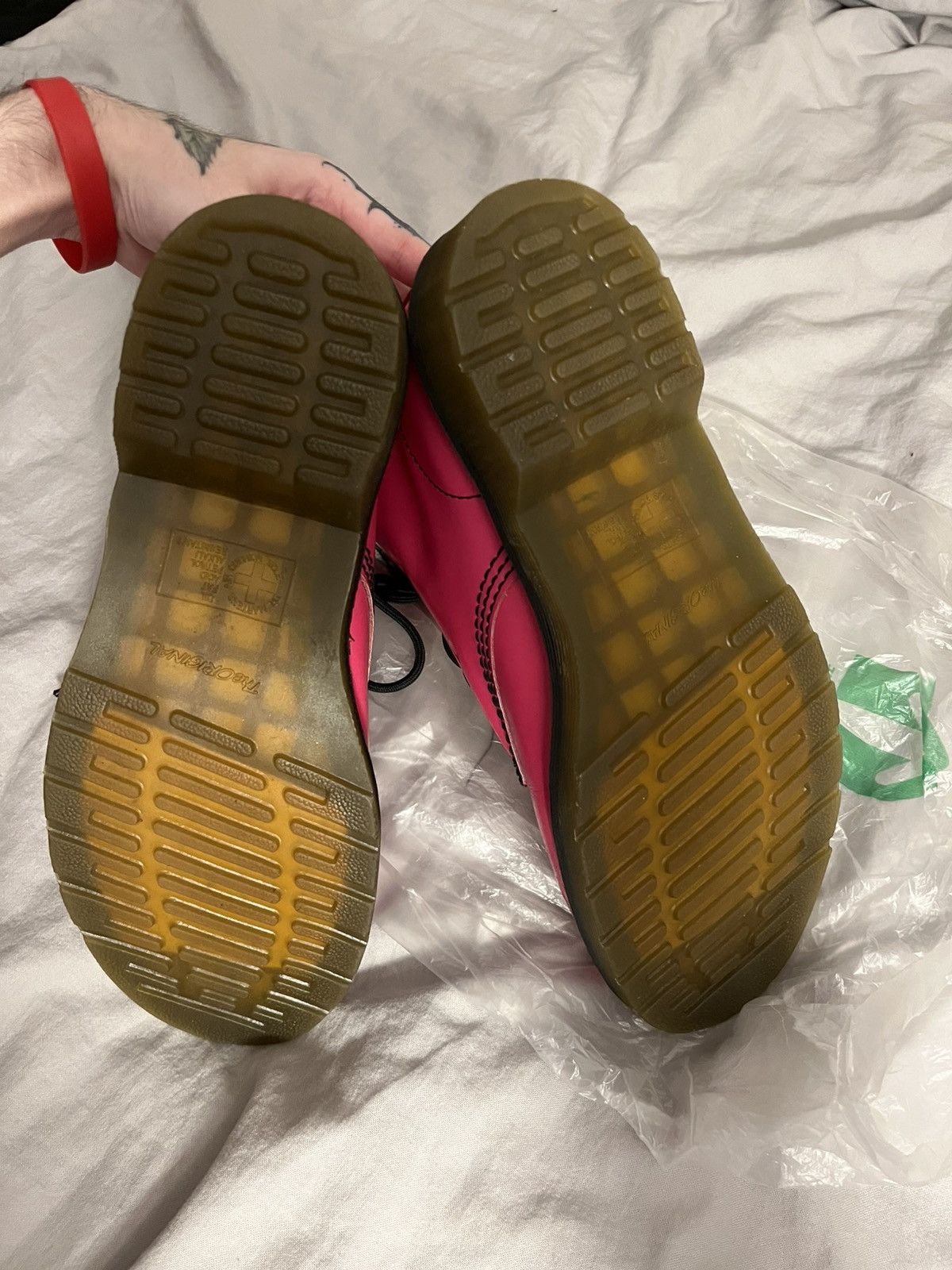 Dr. Martens Dr. Martens pink leather boots Size US 8 / IT 38 - 4 Thumbnail