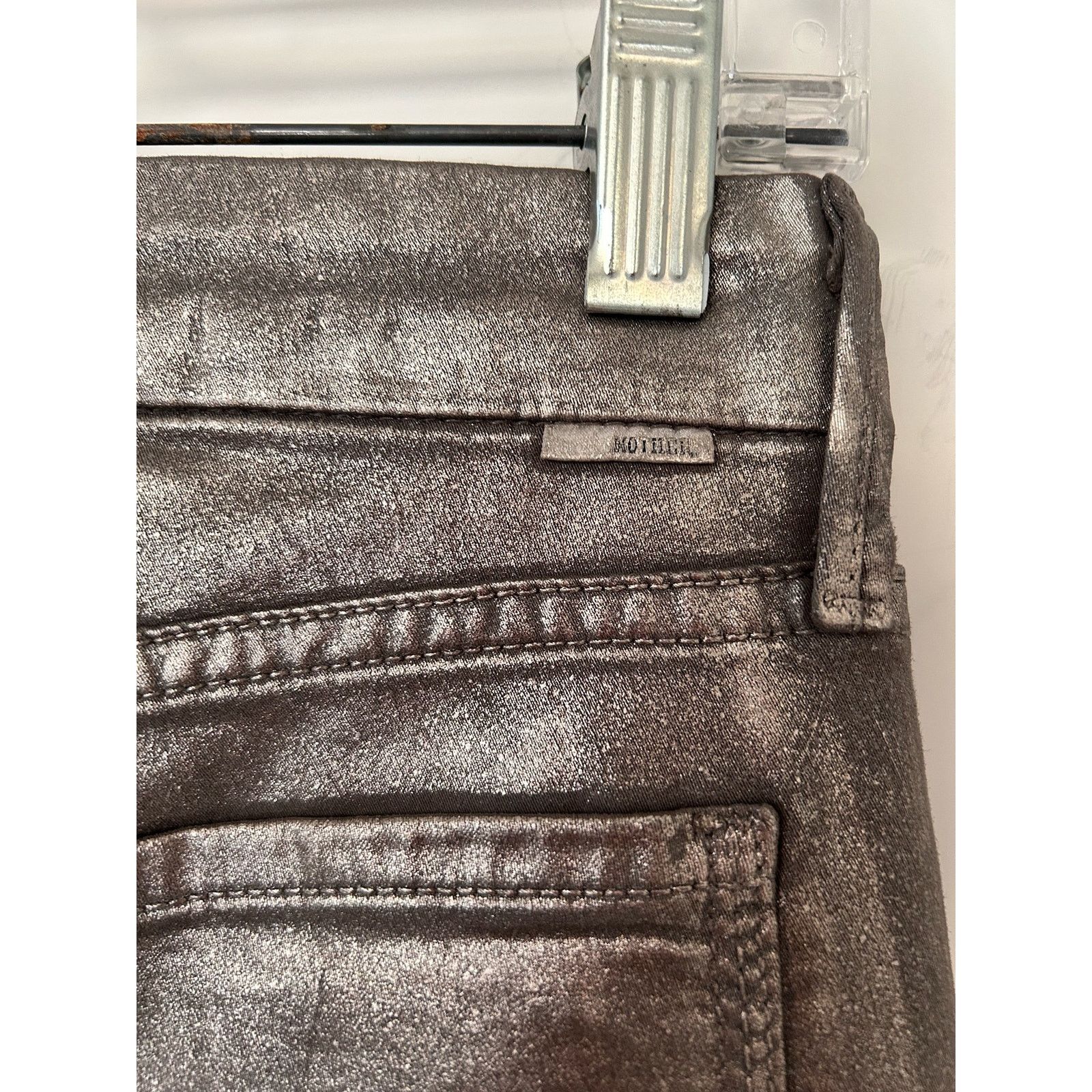 MOTHER MOTHER The Looker Gunmetal Coated Skinny women’s Jean 26 Size 26" / US 2 / IT 38 - 4 Thumbnail