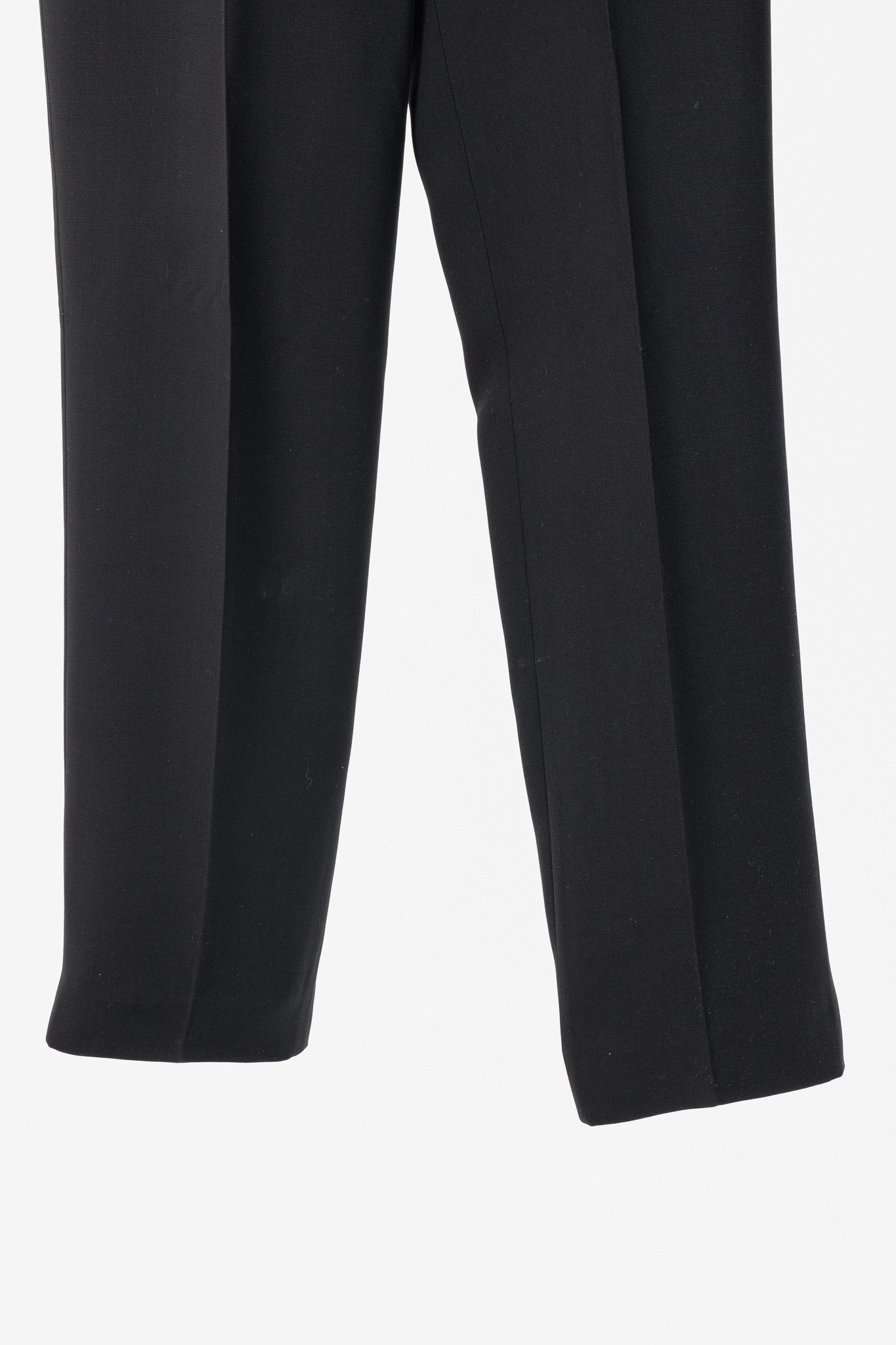 Escada Escada Tamineh Black Silk & Wool Crepe Straight-Leg Trousers Size 32" / US 10 / IT 46 - 5 Thumbnail