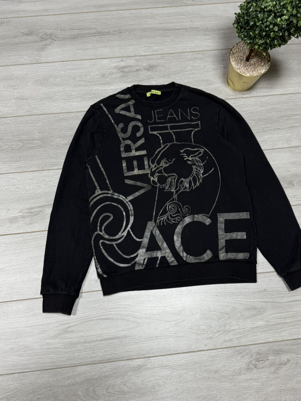 Versace Jeans Couture Versace tiger all over print big logo sweatshirt patterns Size US M / EU 48-50 / 2 - 2 Thumbnail