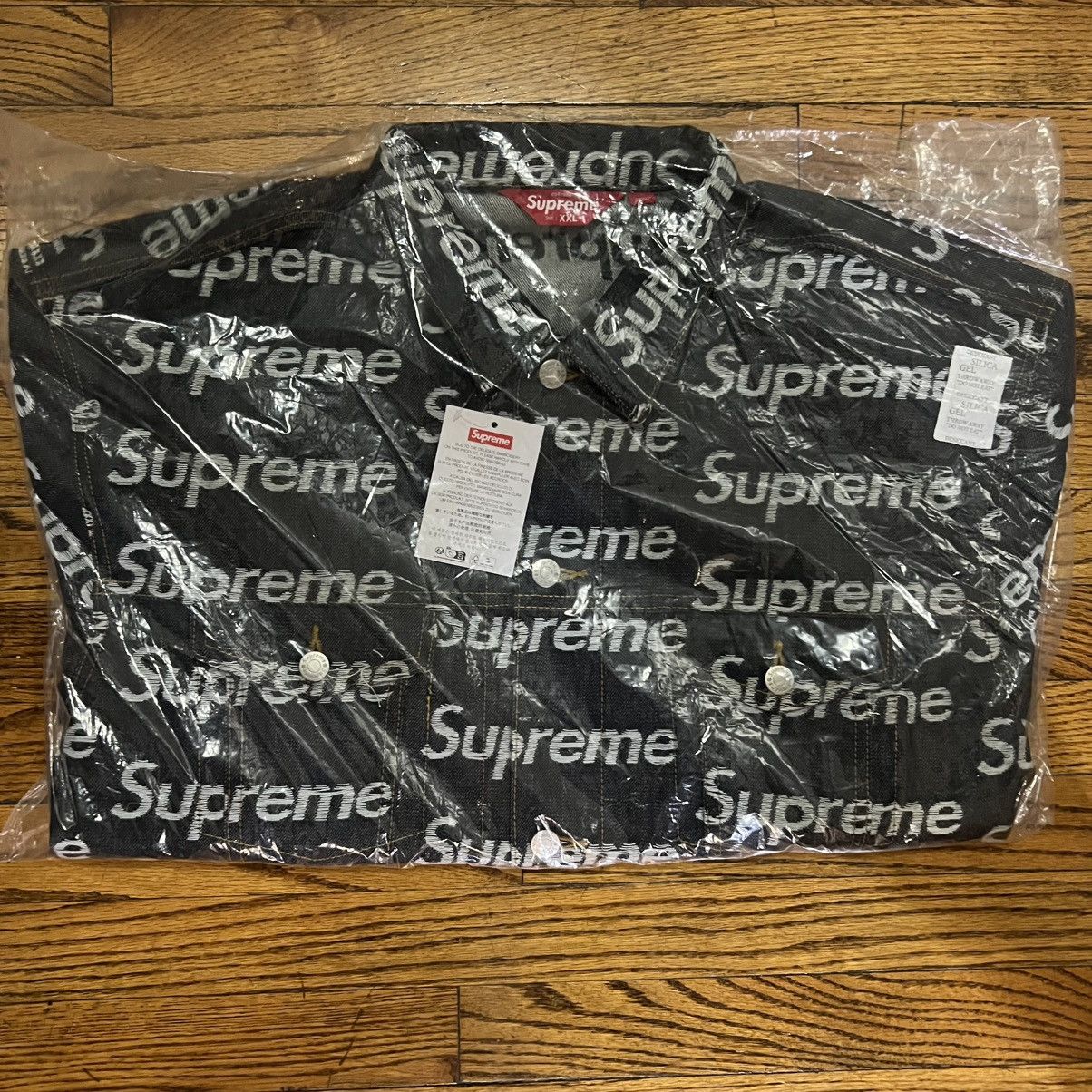 Supreme Supreme Jacquard Logo Denim Trucker Rigid Indigo Size: XXL Size US XXL / EU 58 / 5 - 3 Thumbnail