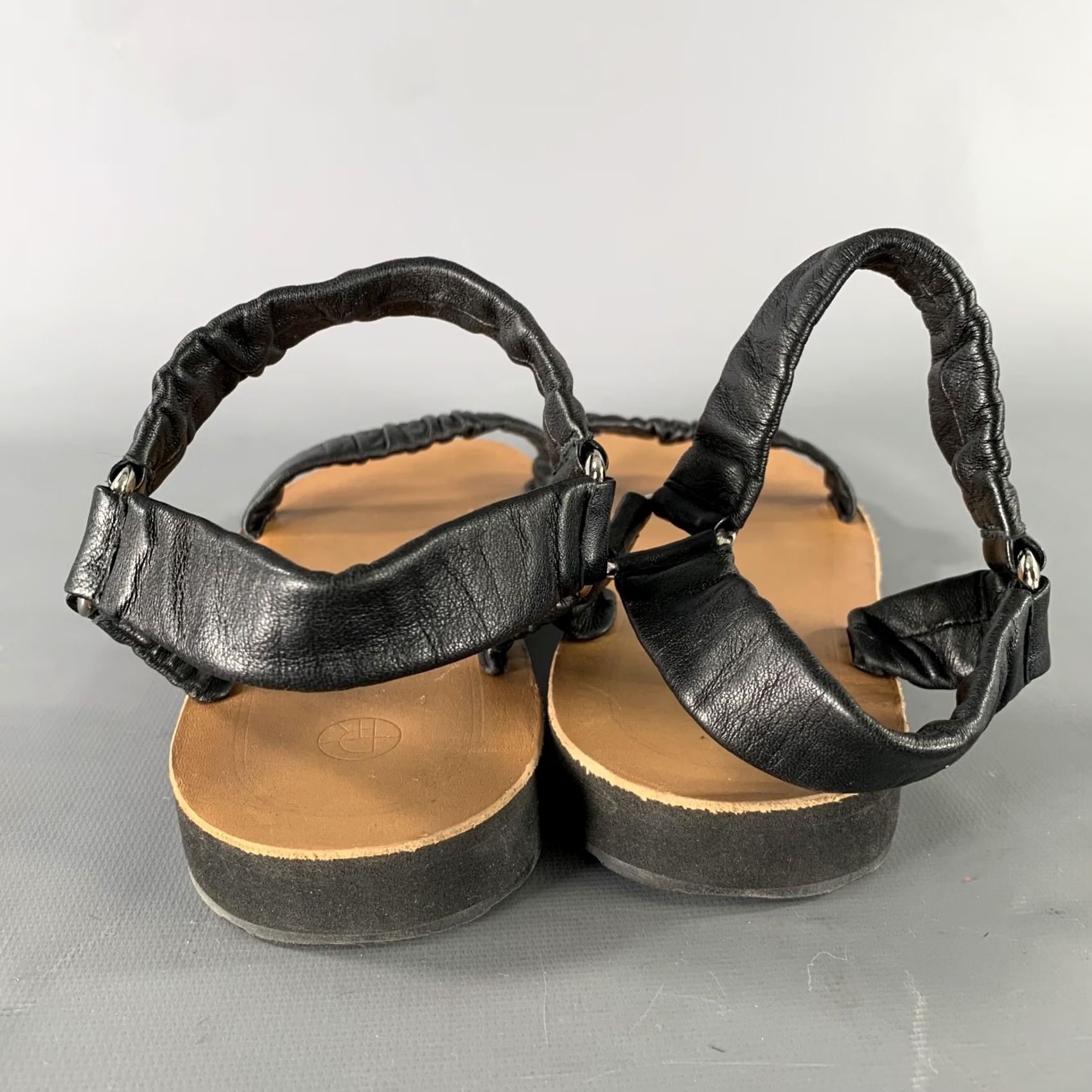 The Row THE ROW Sandals Calfskin Leather Black Tan Size 8 Size US 8 / IT 38 - 3 Thumbnail