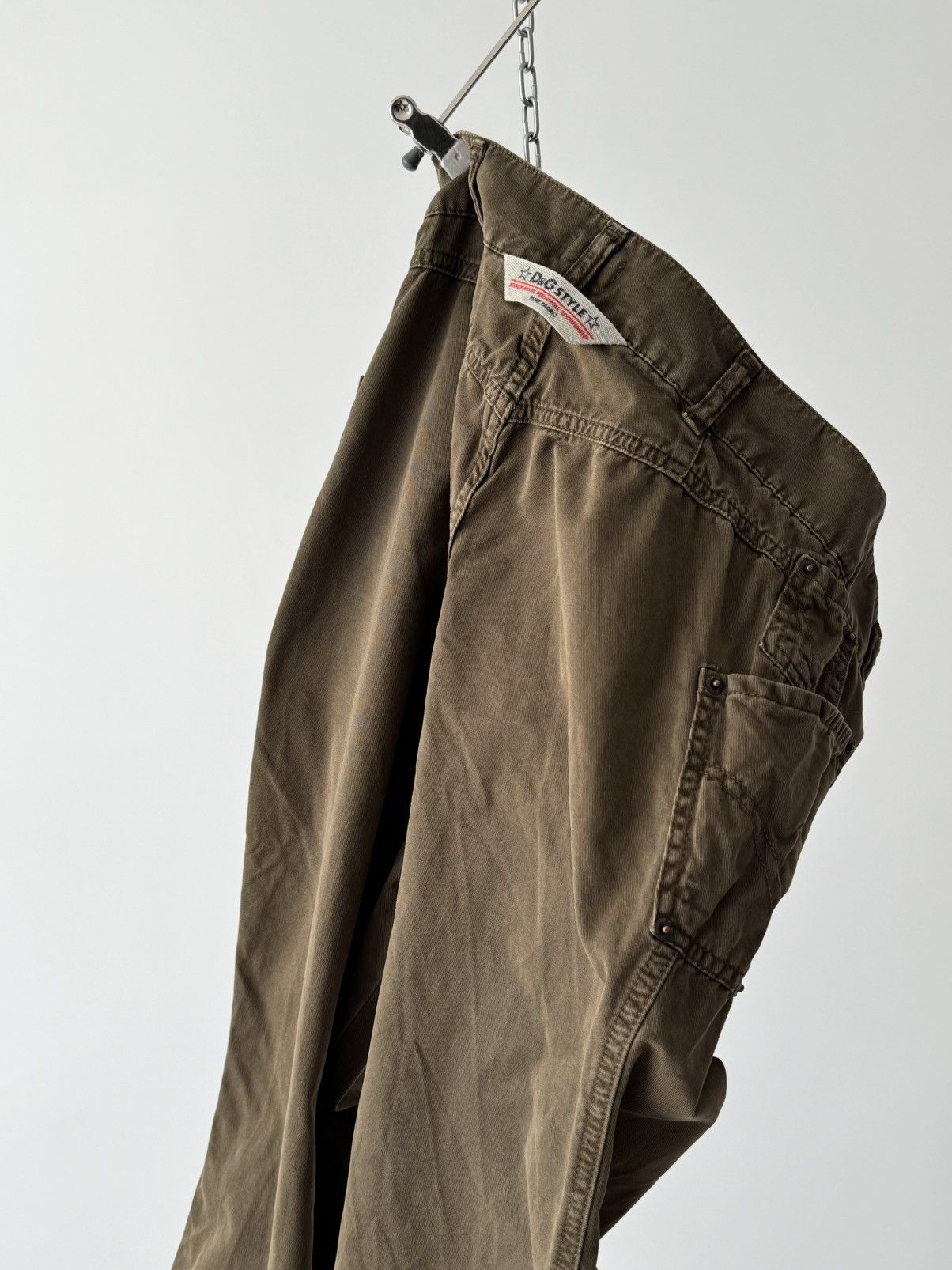 Dolce & Gabbana Vintage 00s Dolce & Gabbana Women’s Low Rise Brown Pants Size 26" / US 2 / IT 38 - 8 Thumbnail