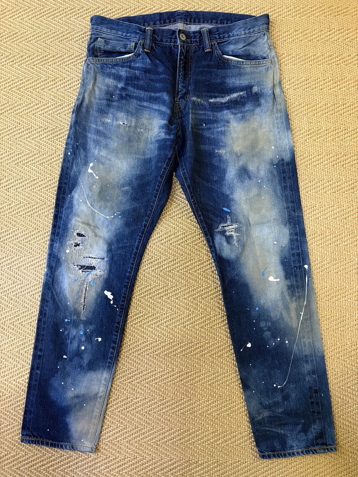 Hiroshi Fujiwara Fragment Distressed Denim Pants