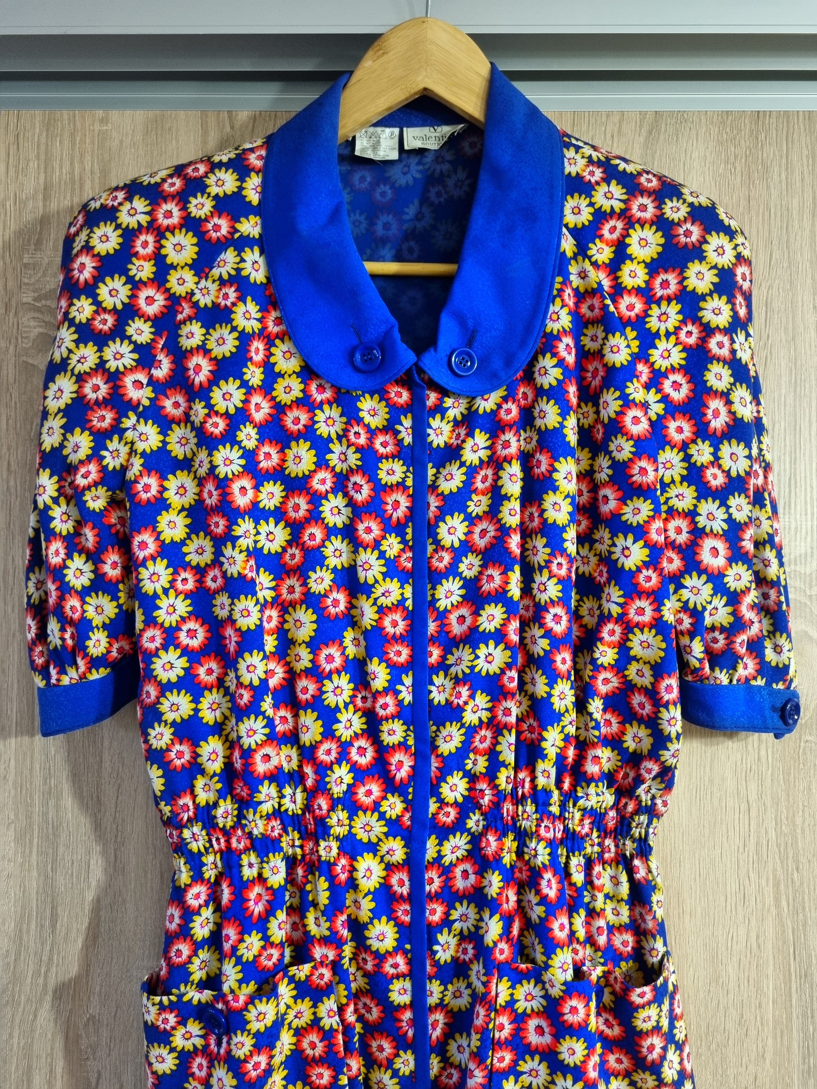 Valentino × Vintage Vintage Valentino Boutique Floral Midi Dress Size XL / US 12-14 / IT 48-50 - 2 Thumbnail