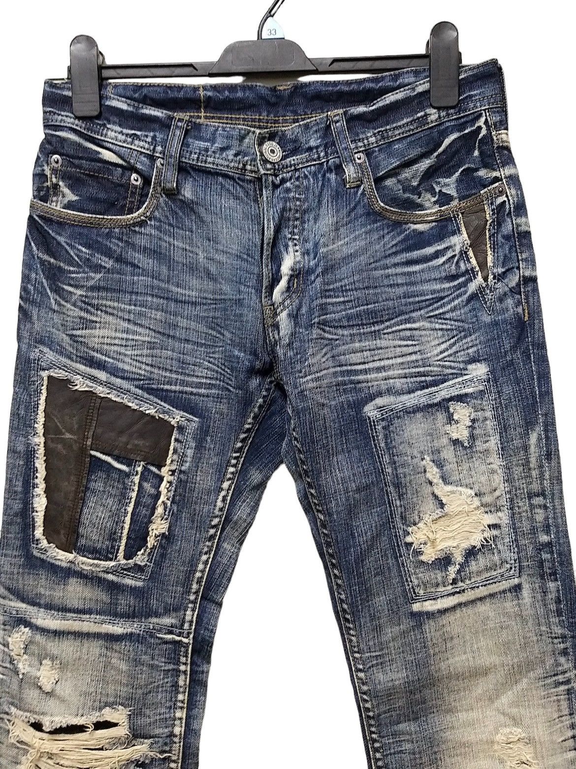 Japanese Brand SICK🔥JAPANESE DENIM DIFFERENCE RUPERT DISTRESSED JEAN Size US 32 / EU 48 - 3 Thumbnail