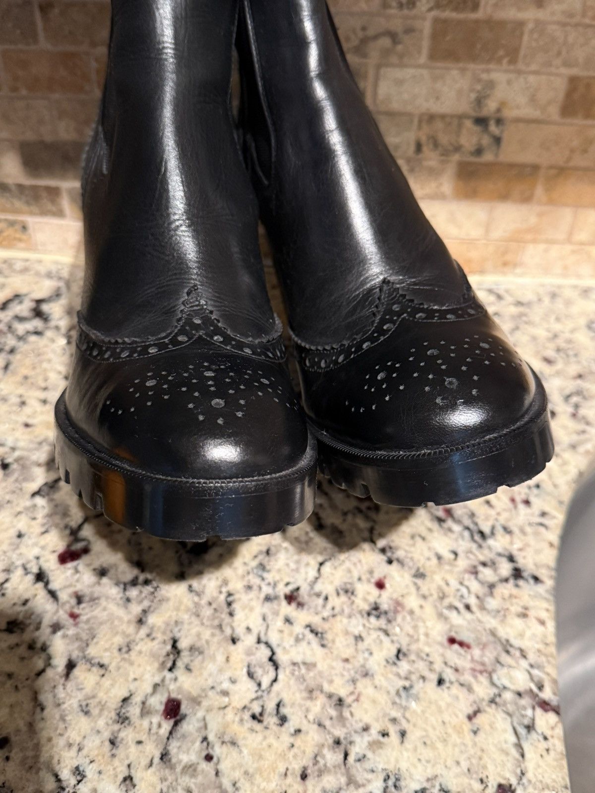 Zara Black Leather Ankle Boots Zara Size US 8.5 / IT 38.5 - 3 Thumbnail