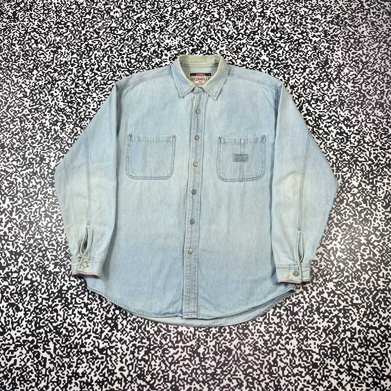 Levi's Vintage Clothing Vintage 90s Levis Rare Western Work Wear Style Shirt Size US L / EU 52-54 / 3 - 1 Thumbnail